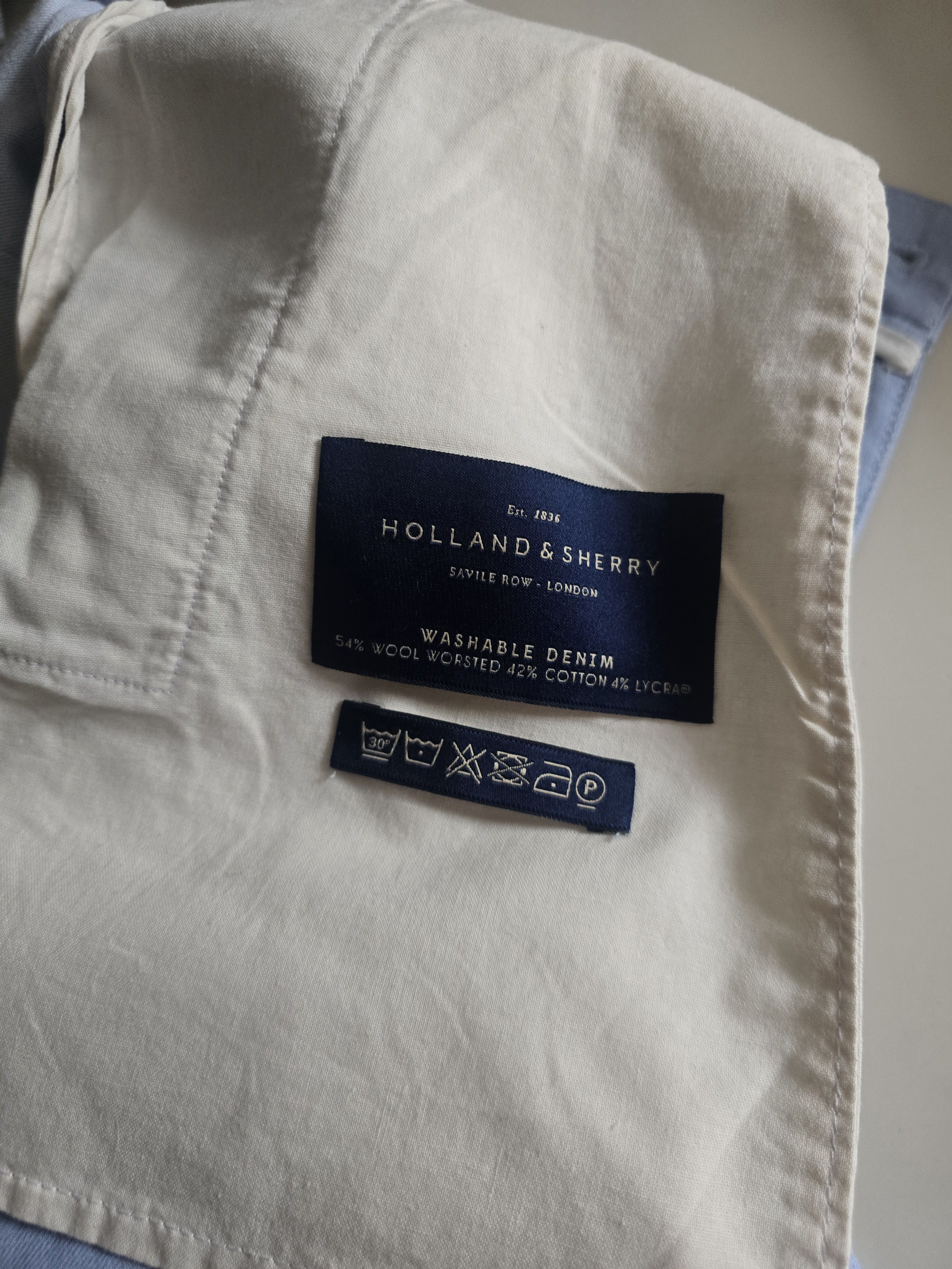 Holland & Sherry Holland & Sherry Wool Denim Pants Size US 32 / EU 48 - 2 Thumbnail