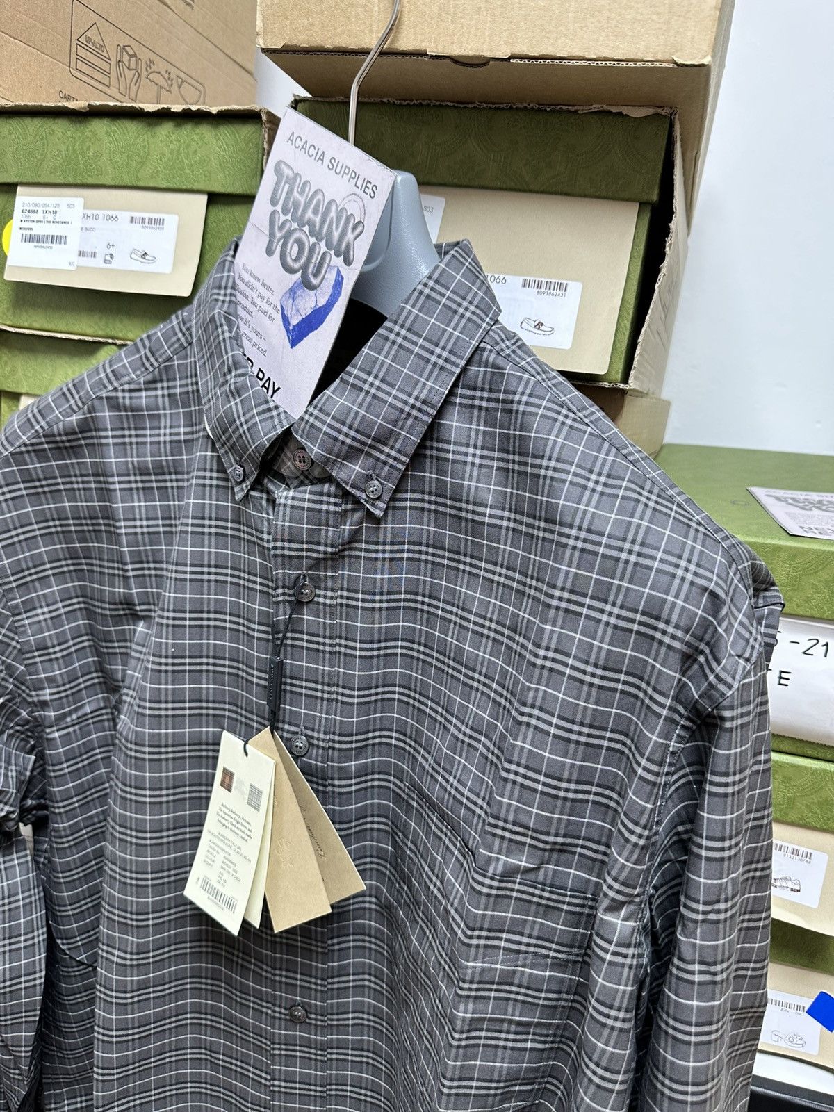 Burberry BURBERRY CHECKERED SHIRT - **RETAIL 690$** Size US XXL / EU 58 / 5 - 2 Thumbnail