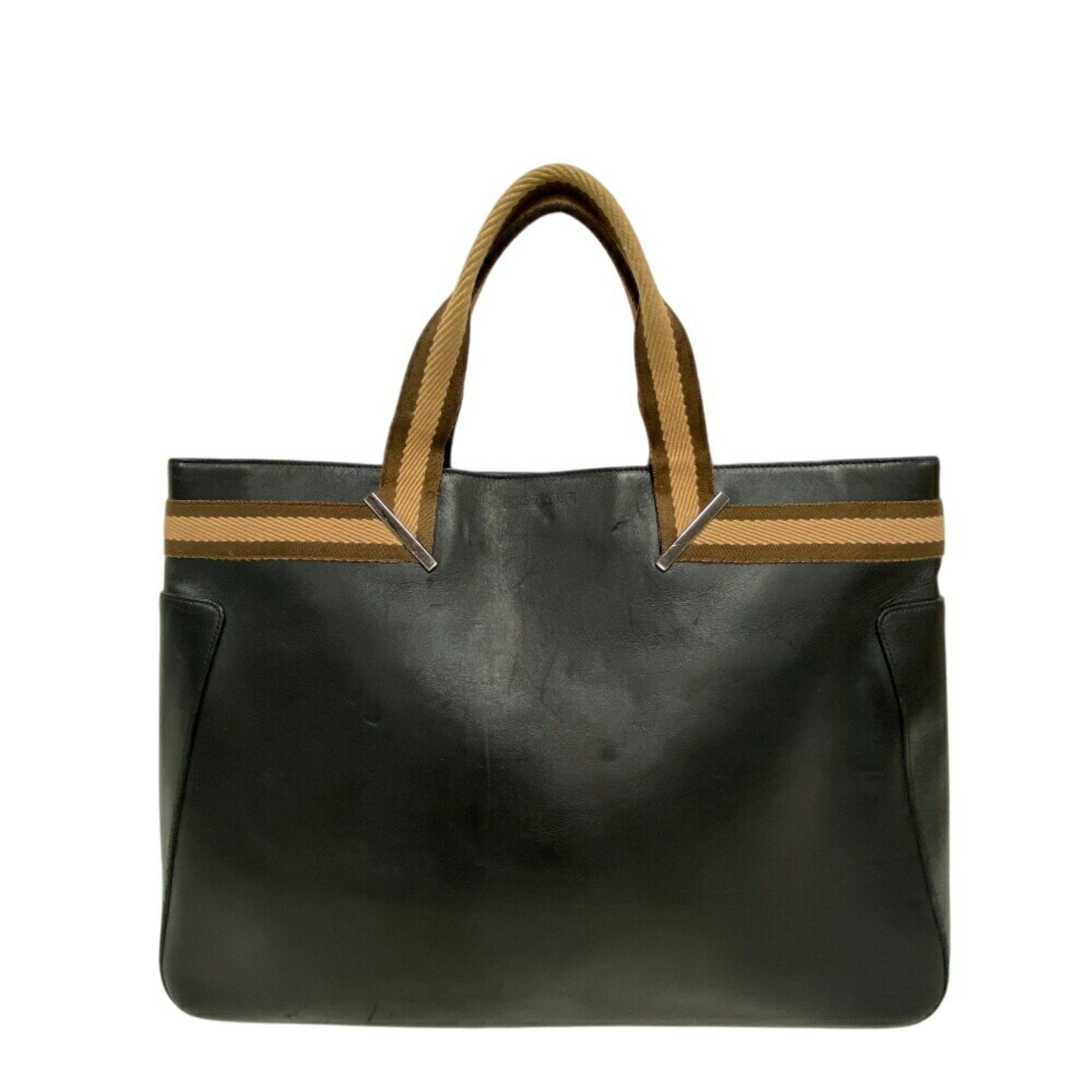 Gucci 002.1134 Sherry Line Tote Bag Laptop Green Men's in Brown