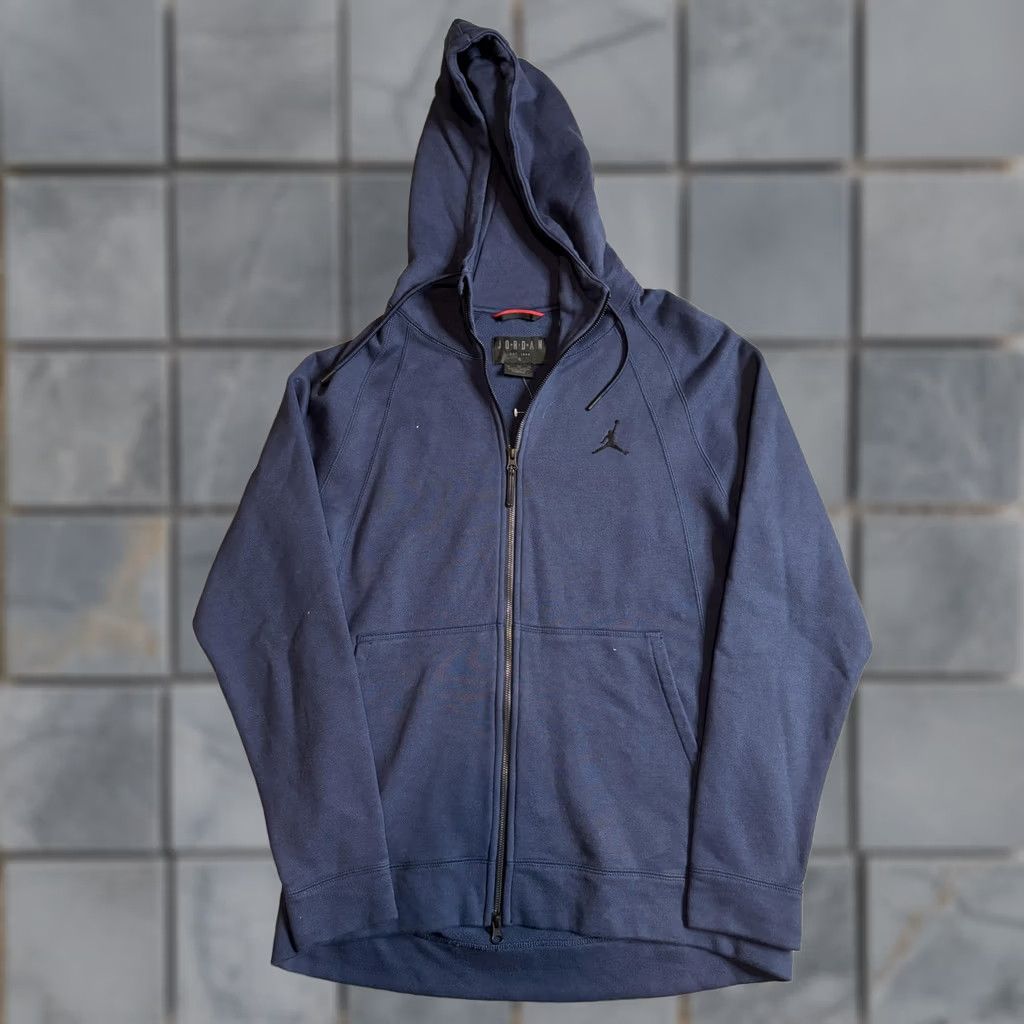 Jordan Brand Jordan Hoodie Mens XL Blue Full Zip Fleece Jumpman Logo Sweatshirt Athletic Size US XL / EU 56 / 4 - 1 Thumbnail