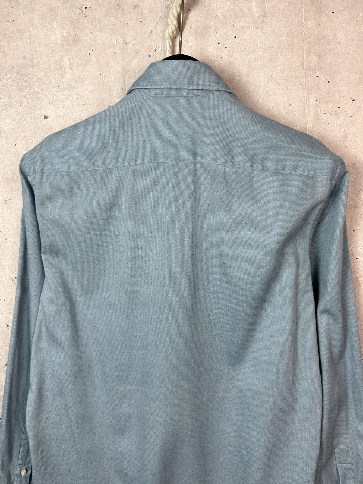 Other Gianetto Made in Italy Blue Cotton Long Sleeve Shirt Size US M / EU 48-50 / 2 - 9 Thumbnail