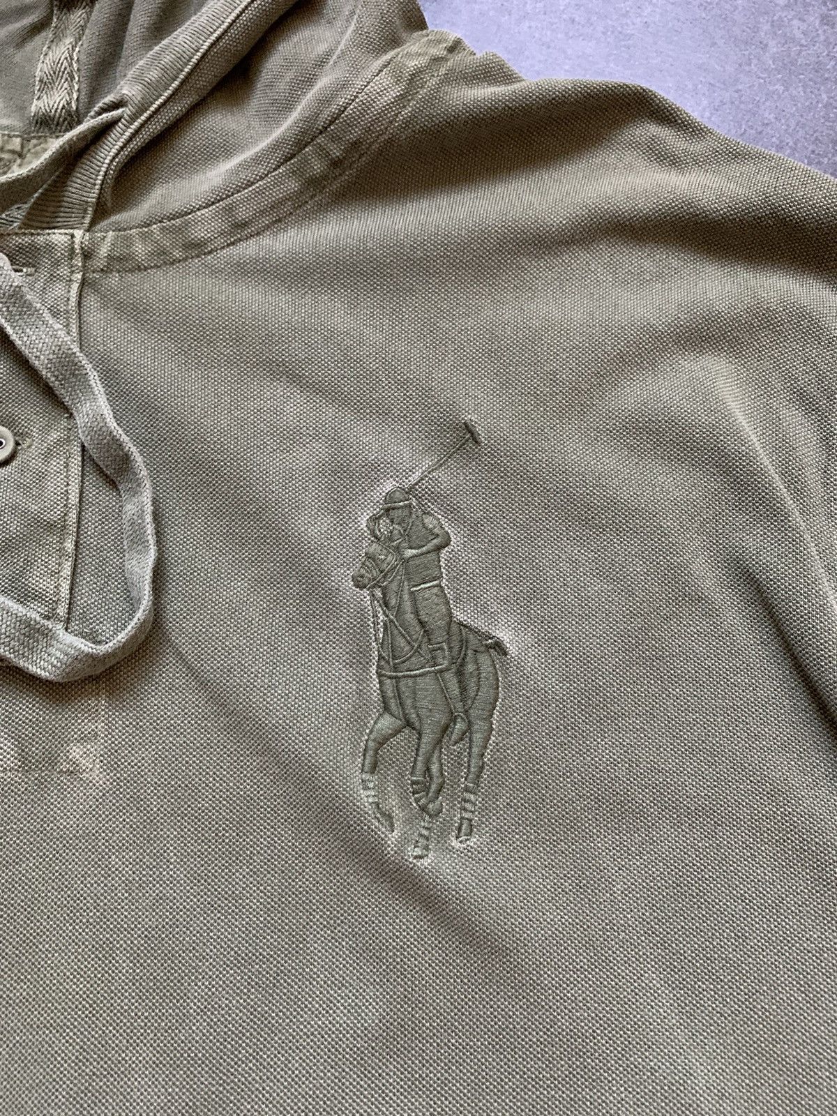 Japanese Brand × Polo Ralph Lauren × Vintage Vintage Polo Ralph Lauren Washed Big Logo Hoodie y2k Size US XL / EU 56 / 4 - 6 Thumbnail