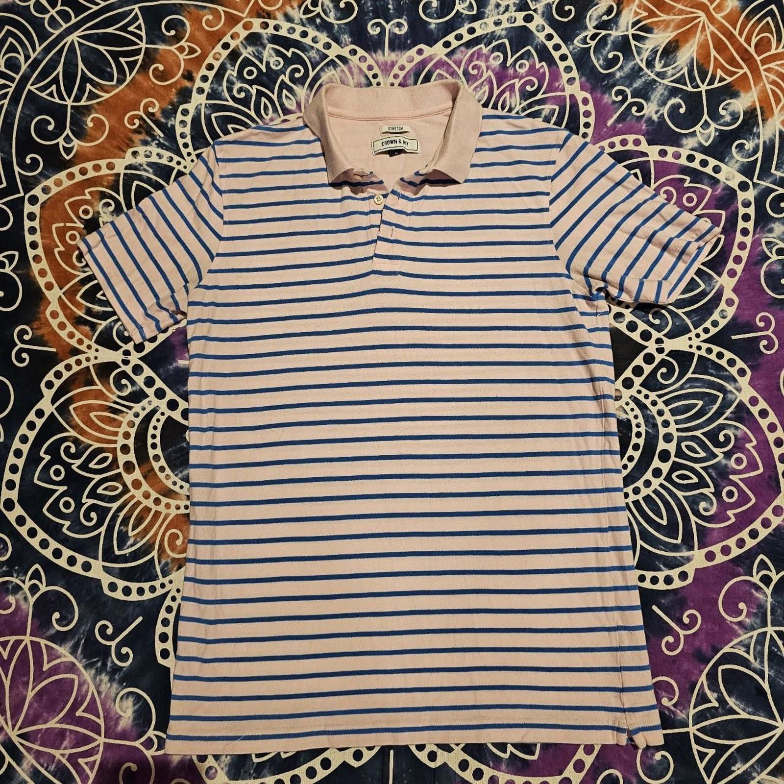 Designer Men's Pink and Blue Polo-shirt Size US M / EU 48-50 / 2 - 1 Thumbnail