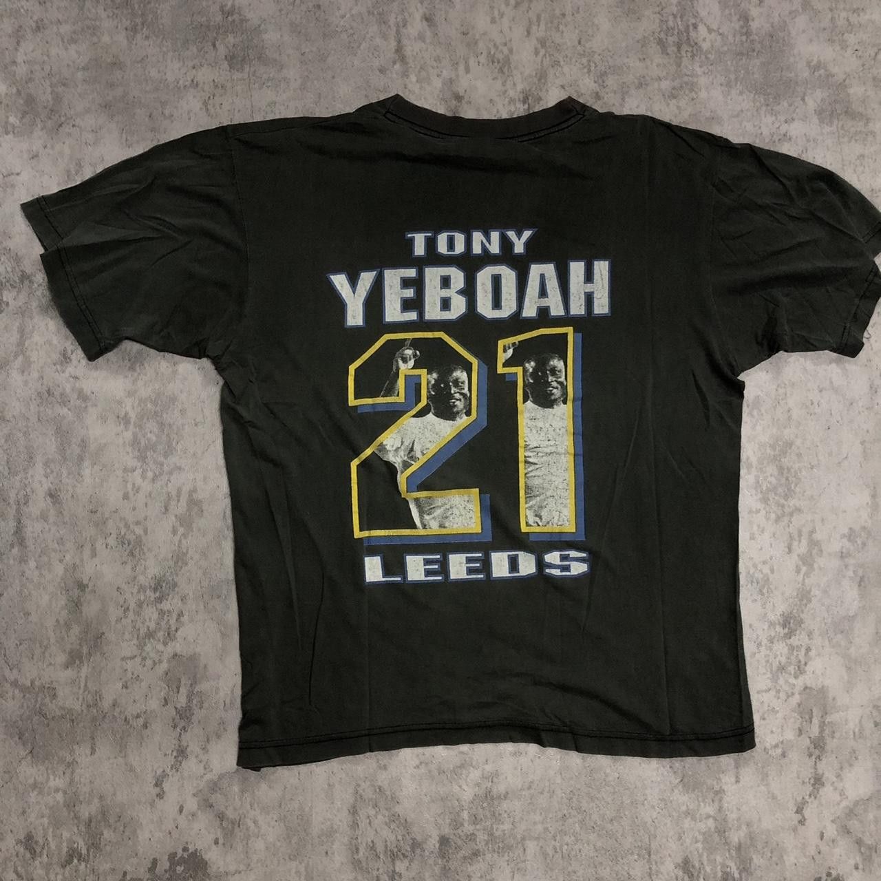 Other 1994 Tony Yeboah Leeds United black & green football shirt Size US S / EU 44-46 / 1 - 4 Thumbnail