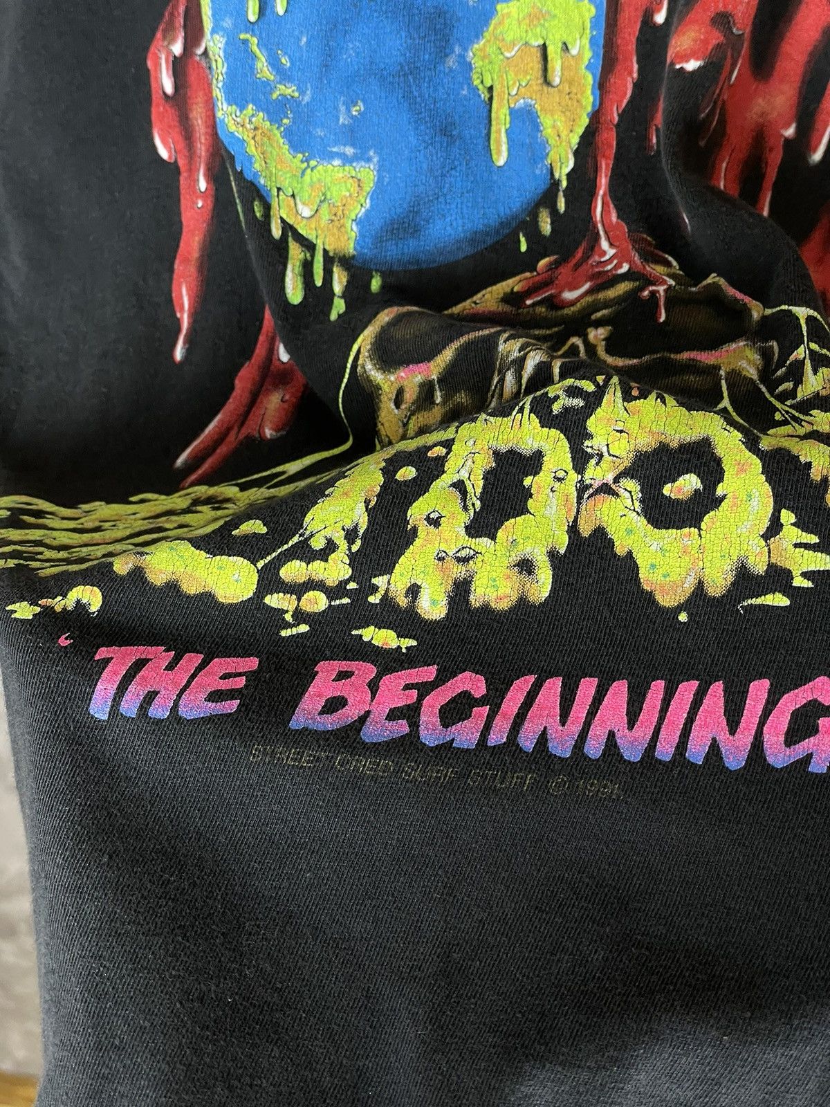 Band Tees × Vintage Vintage Black Faded Y2K Earth Y2K Streetwear Hype T shirt Size US M / EU 48-50 / 2 - 8 Thumbnail