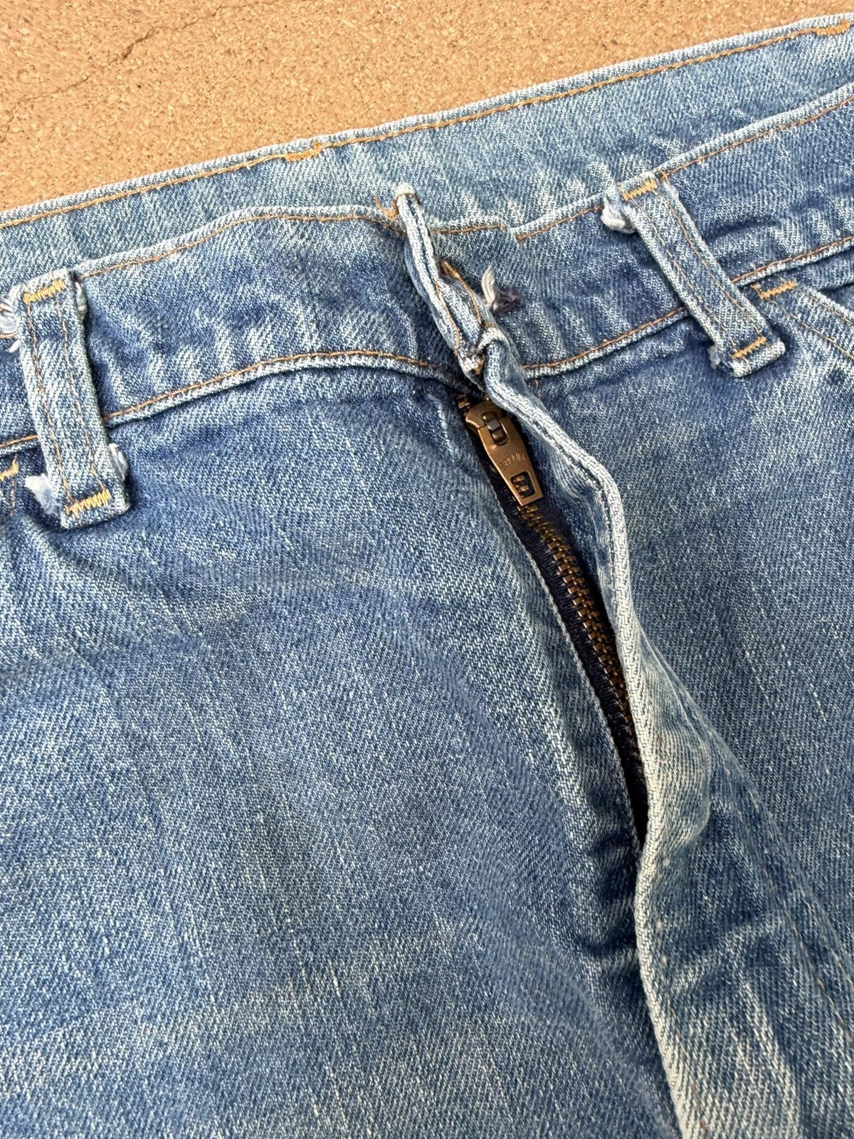 Levi's Vtg 70’s Levi’s 646 Orange Tab Bellbottom Flare Jeans 37x30 Size US 37 - 5 Thumbnail