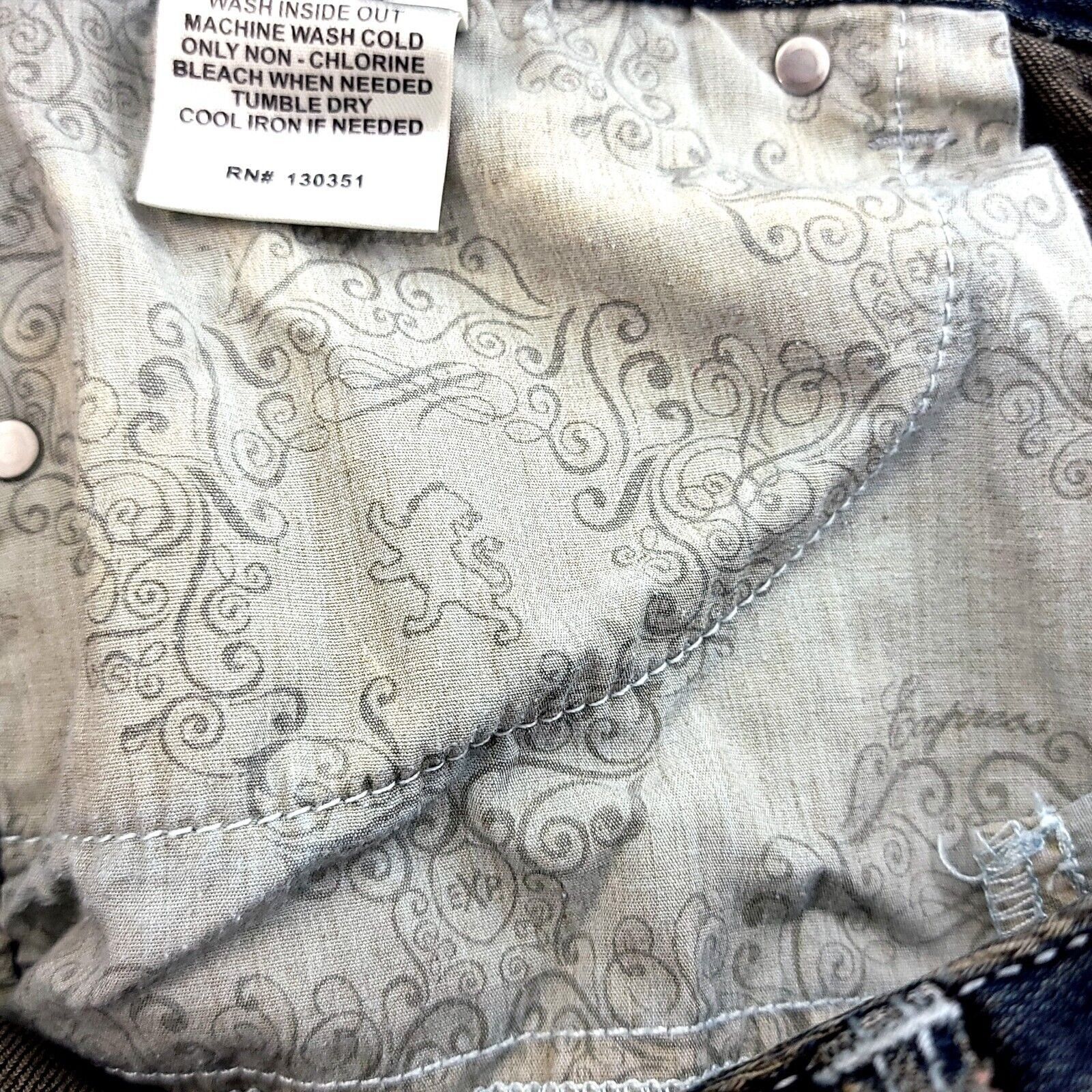 Express Express Stella Regular Fit Low Rise Blue Brown Denim Whisker Size 30" / US 8 / IT 44 - 15 Thumbnail