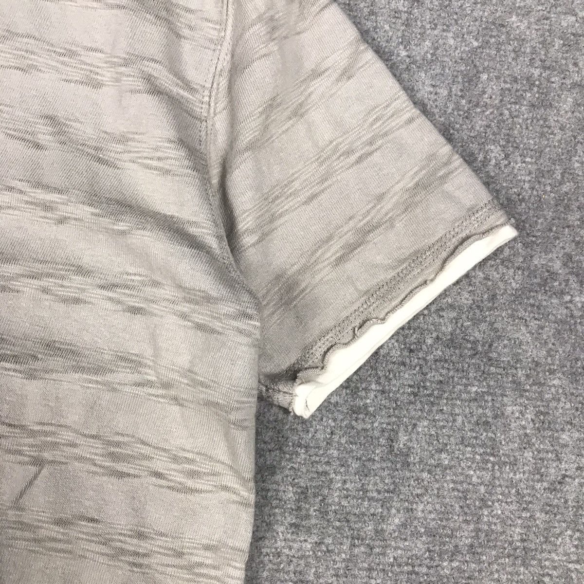 Beams Plus × Designer × Japanese Brand BEAMS STRIPED DESIGN DOUBLE TSHIRT STYLE Size US M / EU 48-50 / 2 - 3 Thumbnail