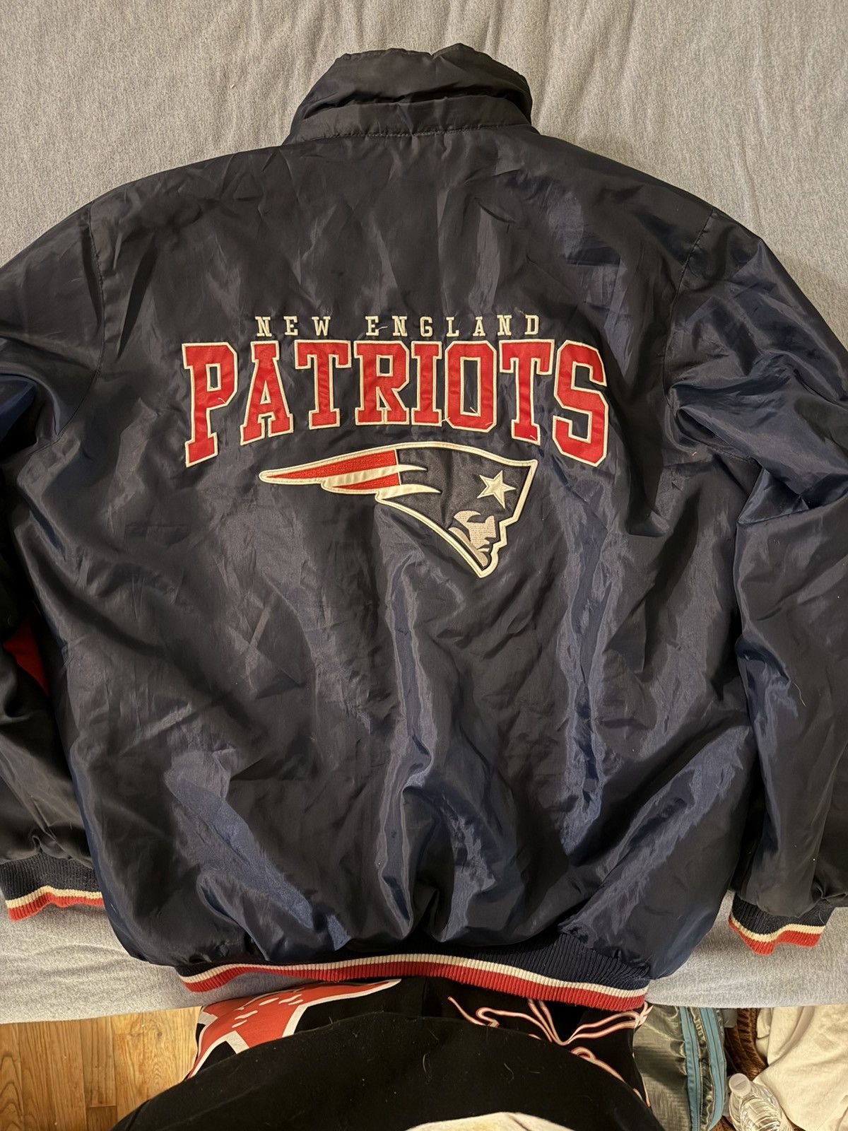 NFL Vintage New England Patriots Puffer Jacket Size US XL / EU 56 / 4 - 2 Thumbnail