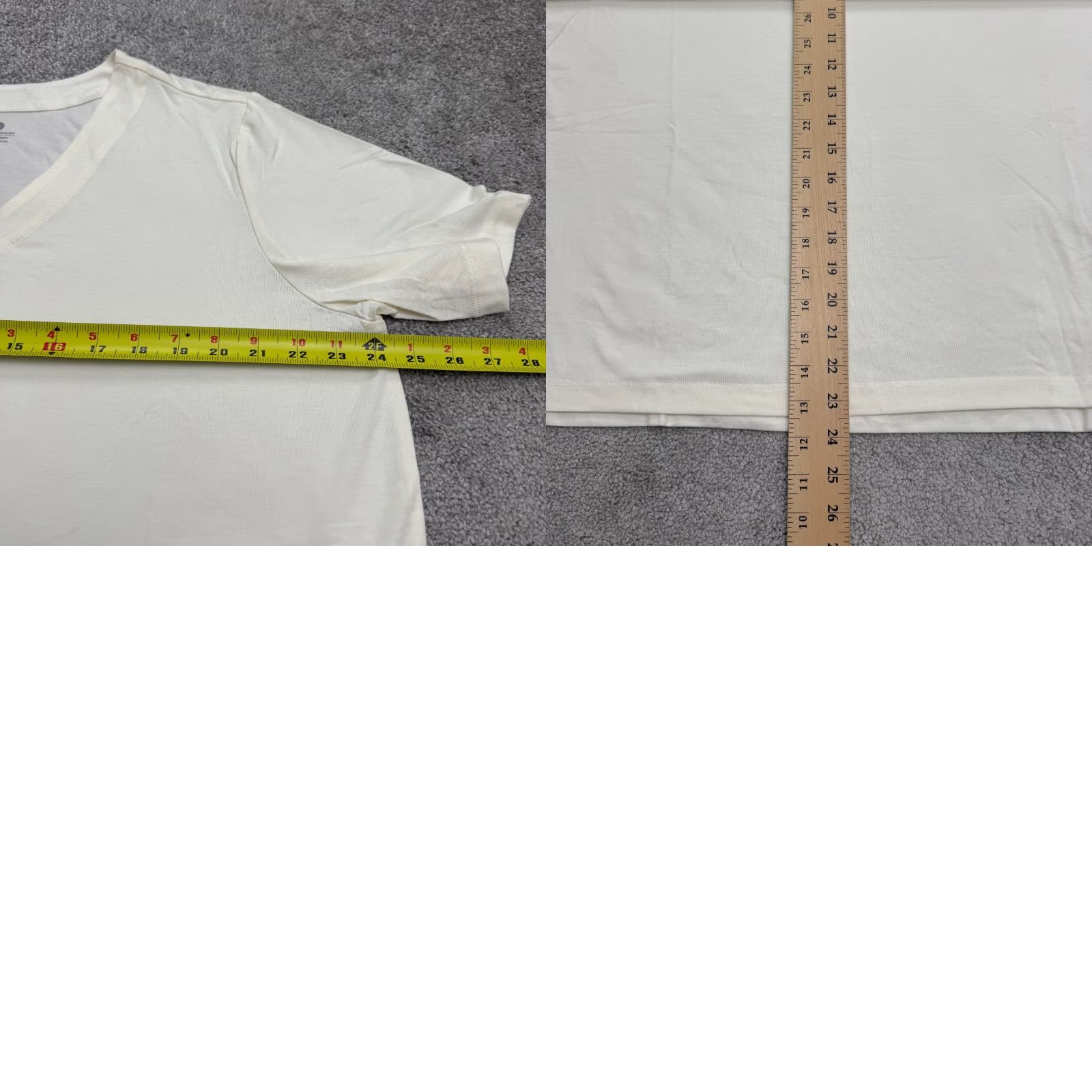 Essentials Betabrand T-Shirt Womens 2XL Ivory V-Neck Short Sleeve Casual Tee NWT Size XXL / US 16-18 / IT 52-54 - 8 Thumbnail