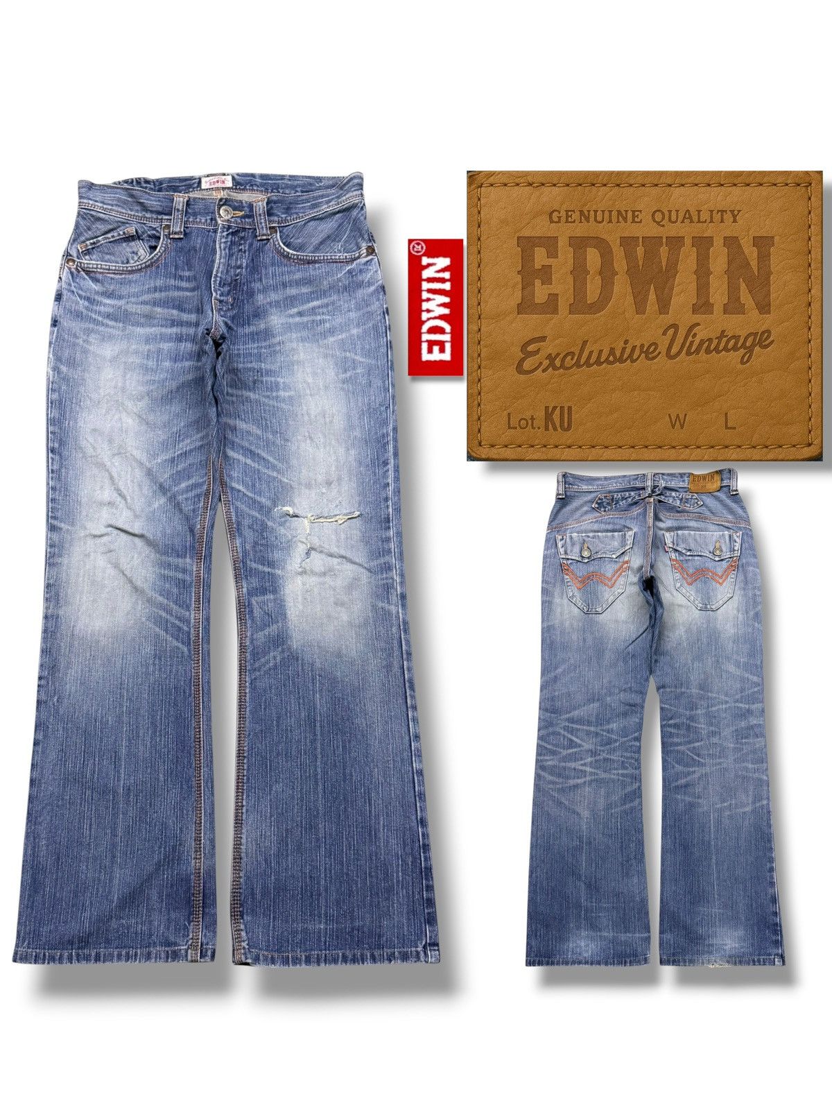 Edwin Vintage Edwin 411XVS Japan Denim Jeans | Y2K Bootcut | W34 Size US 34 / EU 50 - 1 Thumbnail