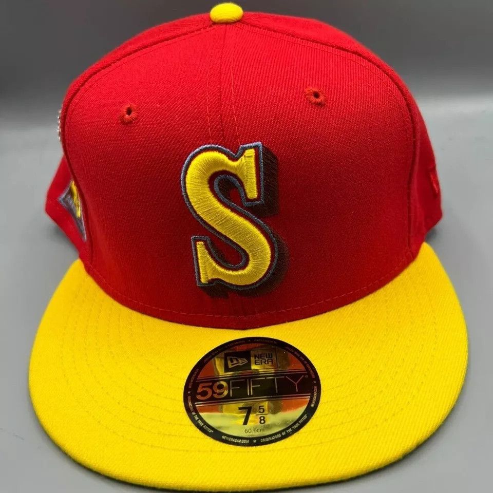 New Era Seattle Mariners Hat Men 7 5/8 Red Superman Fitted Cap Size ONE SIZE - 2 Thumbnail