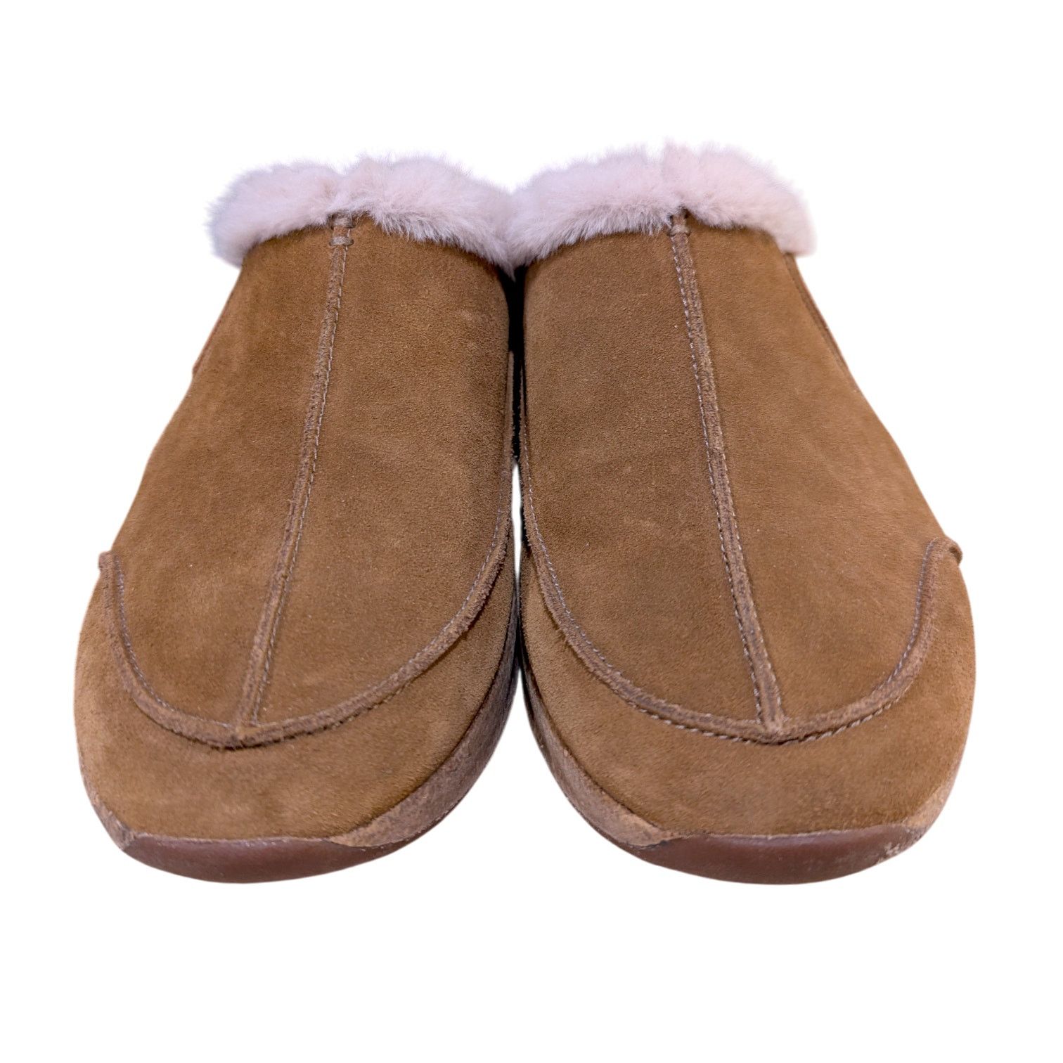 Taos Taos Future Chestnut Suede Faux Fur Slippers Clogs Mules Size US 9 / IT 39 - 3 Thumbnail