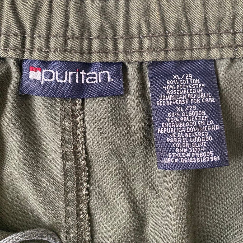 Puritan Puritan men XL cotton blend pull on casual chino pants olive Size US 40 / EU 56 - 6 Thumbnail