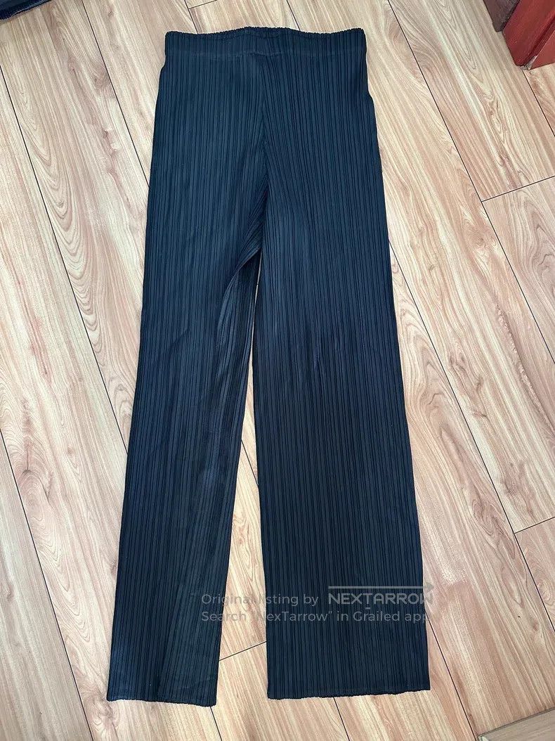 Issey Miyake Issey Miyake size:3 Black Pleated Long Pants Size 23" - 1 Thumbnail