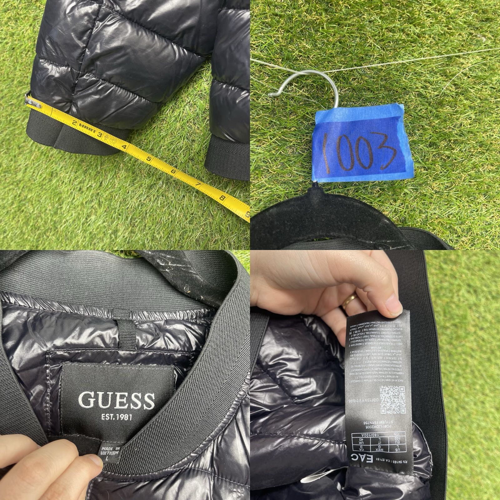 Guess GUESS Puffer Jacket Large Softshell Black Zip Quilted Poly Fill Jacket Womens Size L / US 10 / IT 46 - 8 Thumbnail