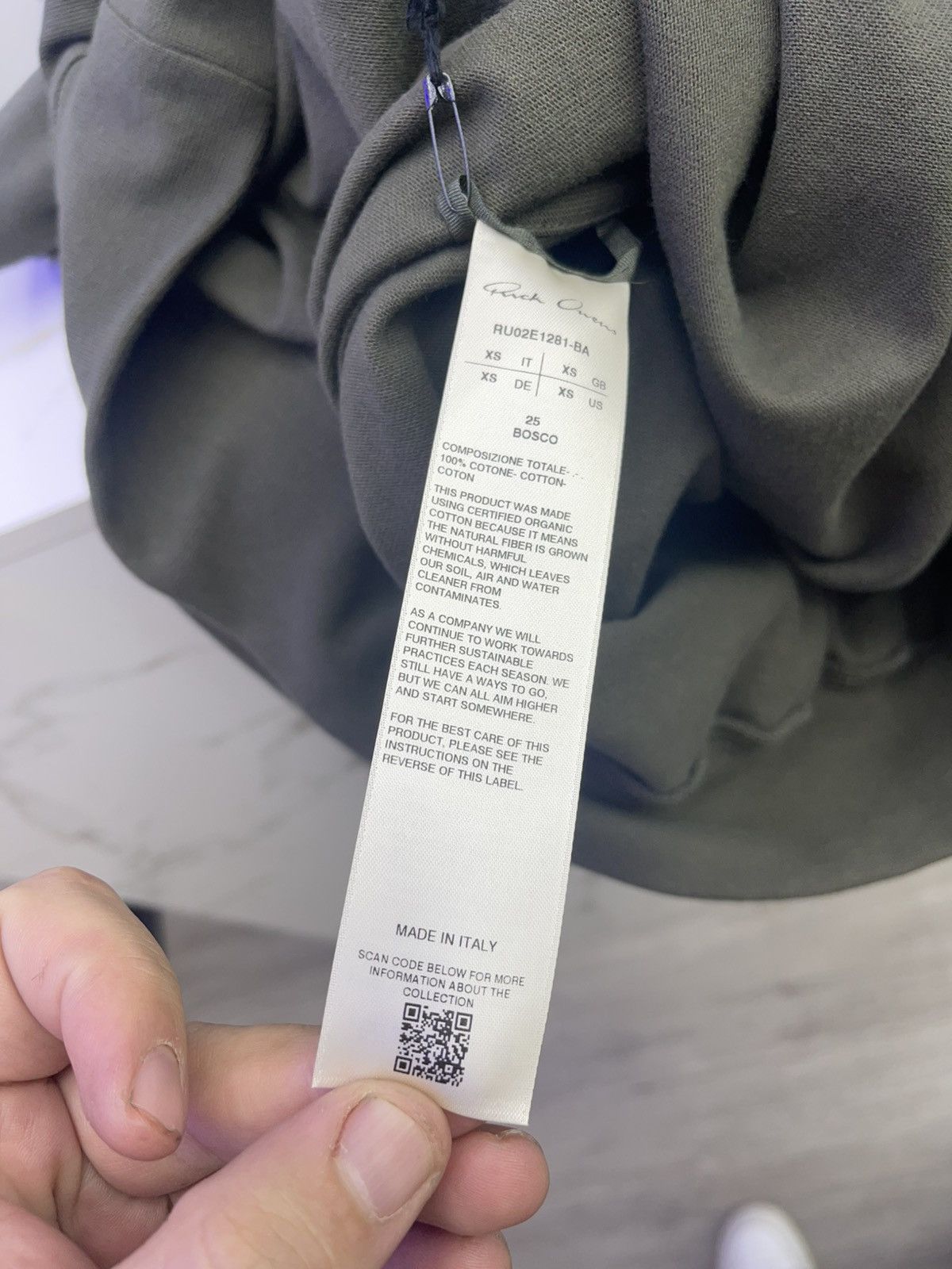 Rick Owens Rick Owens hoodie (olive) Size US XS / EU 42 / 0 - 5 Thumbnail
