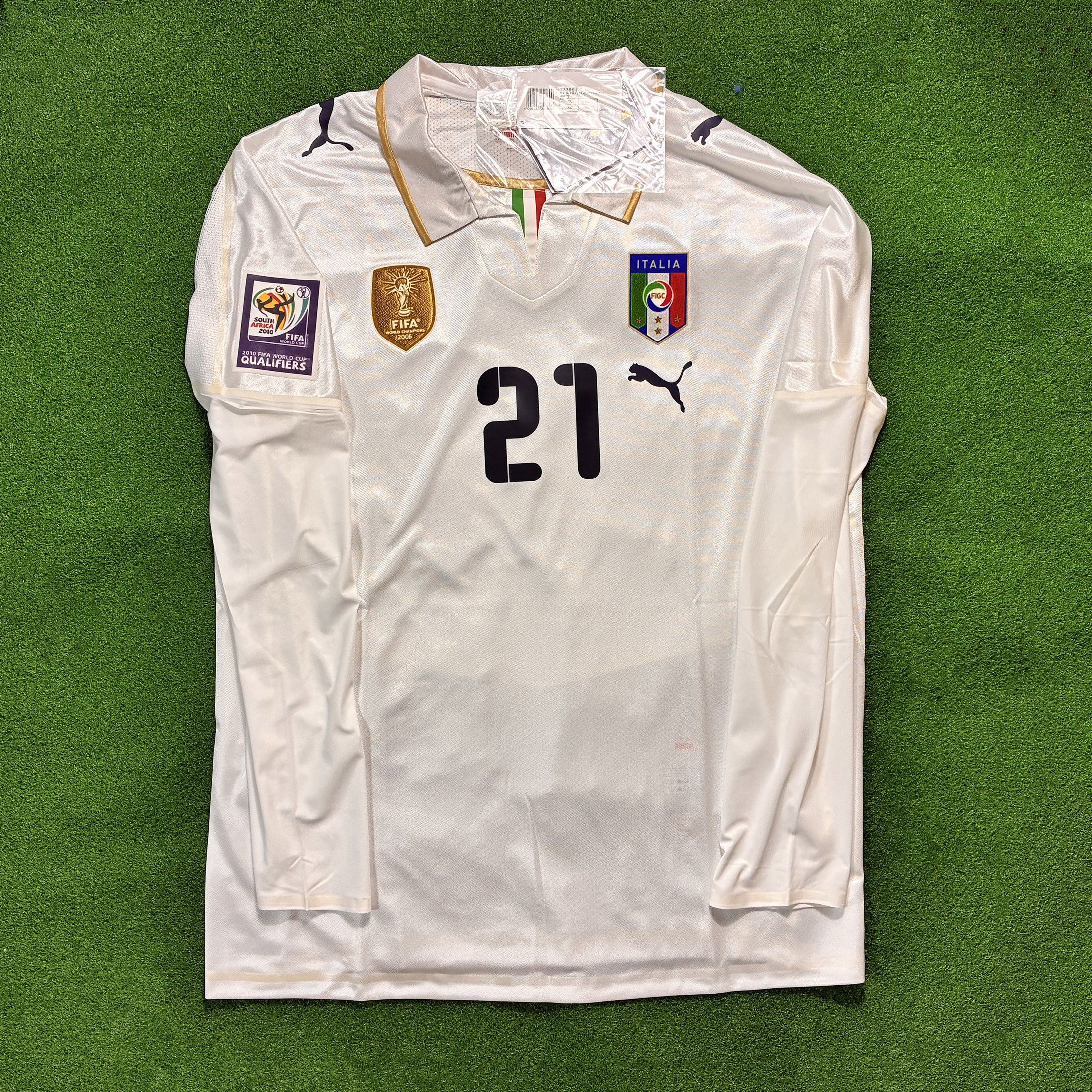 Puma Italy 2008 Away Player Issue Long Sleeve Jersey Pirlo #21 Size US XL / EU 56 / 4 - 2 Thumbnail