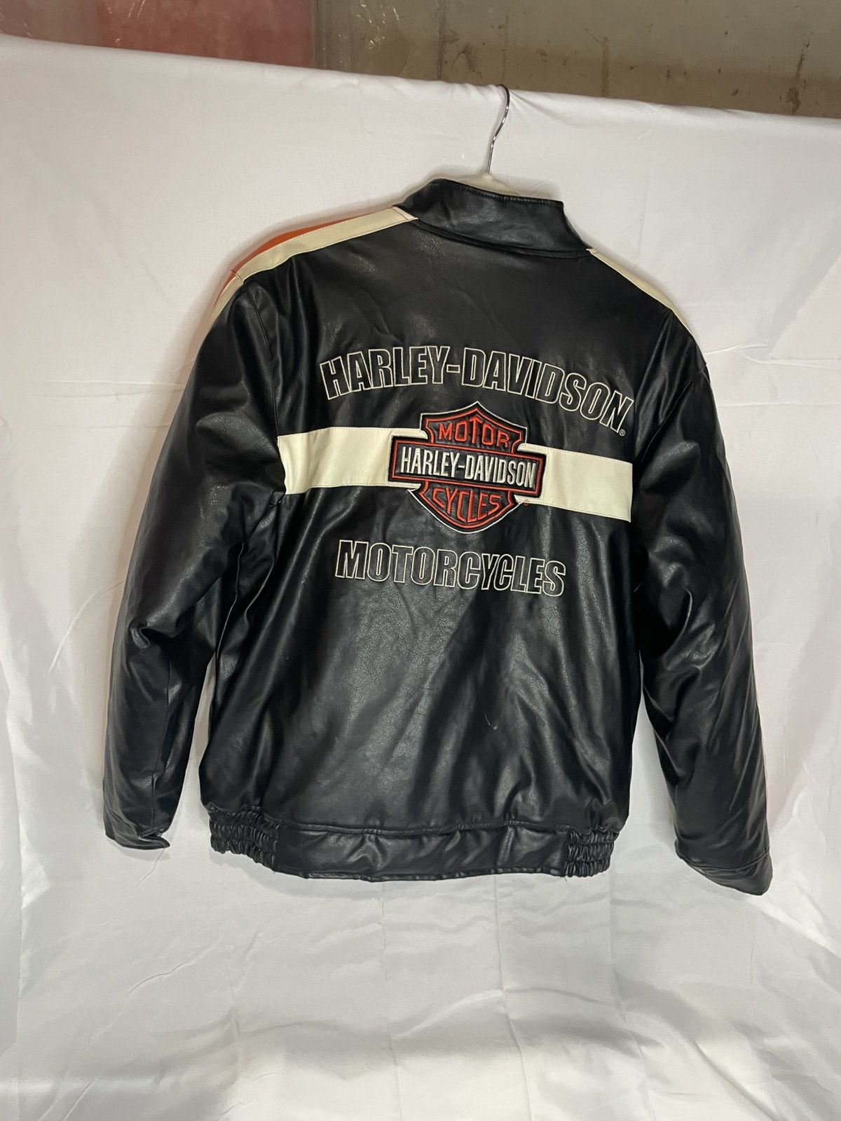 Harley Davidson 2001 Harley Davidson USA Leather Jacket Vintage Biker Jacket Size US M / EU 48-50 / 2 - 2 Thumbnail