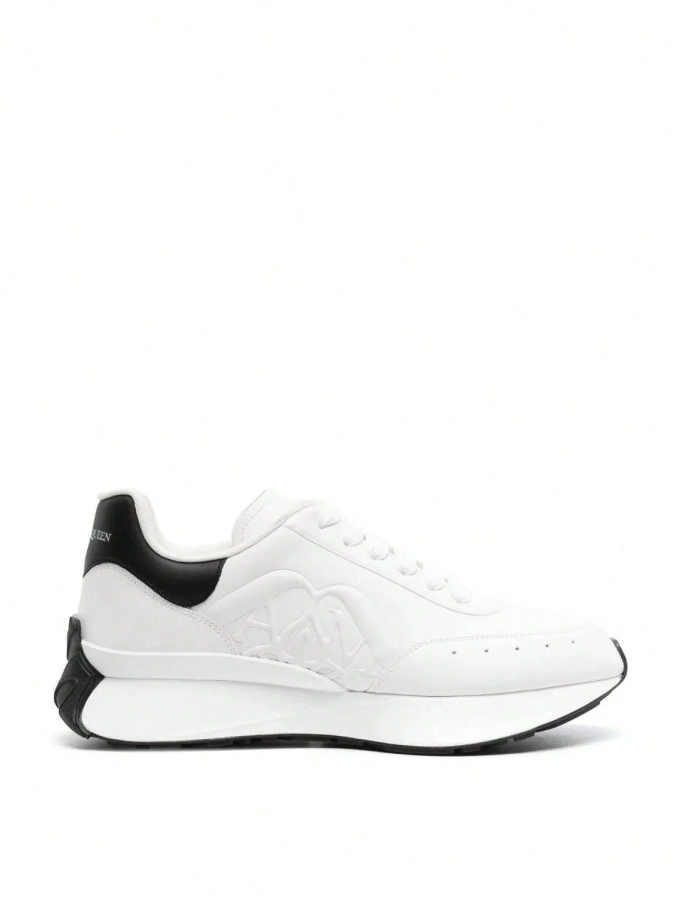 Alexander McQueen o1w1db10725 Sprint Runner in White/Black Size US 5.5 / EU 38 - 2 Thumbnail