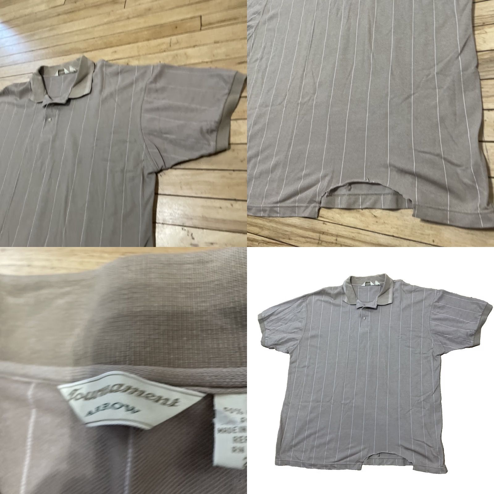 Arrow VINTAGE TOURNAMENT ARROW Polo Shirt 2XL Men Brown Stripe Casual Short Sleeve Shirt Men Brown Stripe Polo Size US XXL / EU 58 / 5 - 9 Thumbnail
