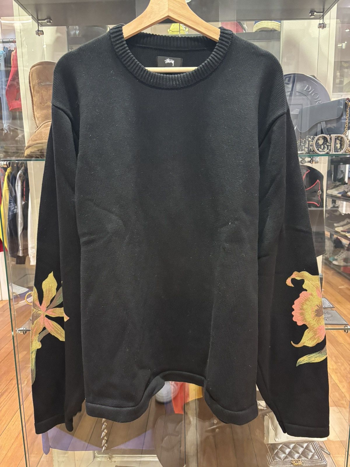 Stüssy Flower Sleeve Knit Sweater