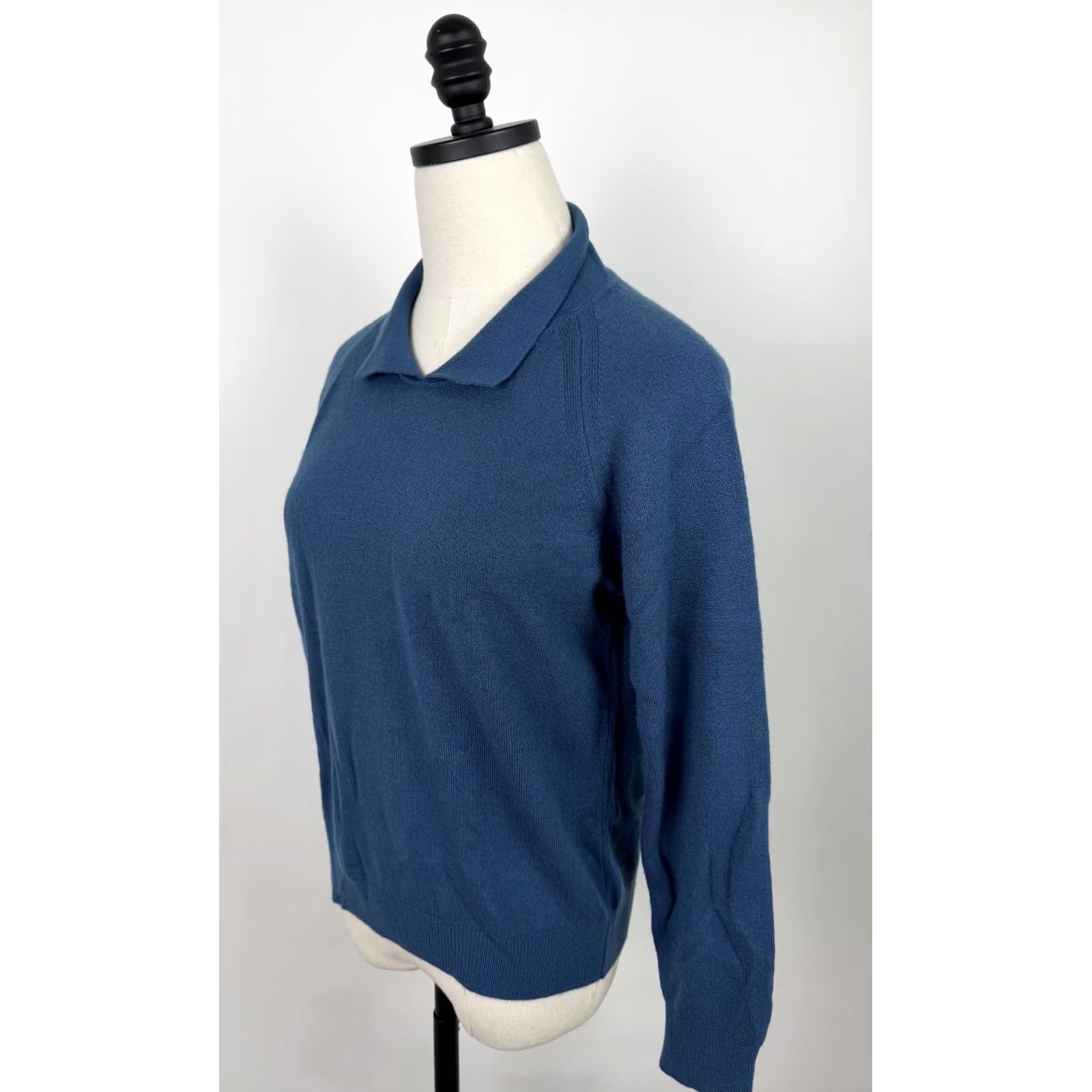 Vintage VINTAGE Designers Originals Sweater XS Womens Collared Raglan Blue 80s 90s Retro Pullover Size XS / US 0-2 / IT 36-38 - 6 Thumbnail