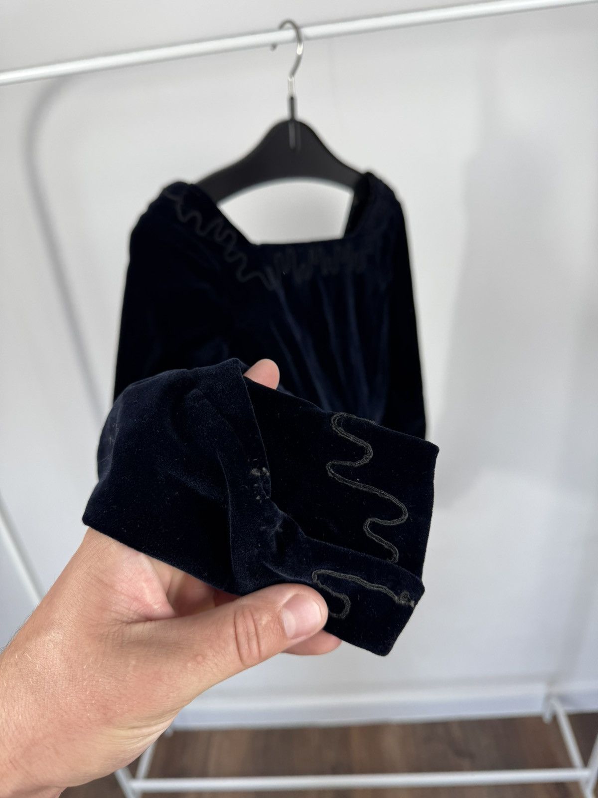 Other Antique Vintage Victorian Black Velvet Corset Blouse Top Size XS / US 0-2 / IT 36-38 - 17 Thumbnail