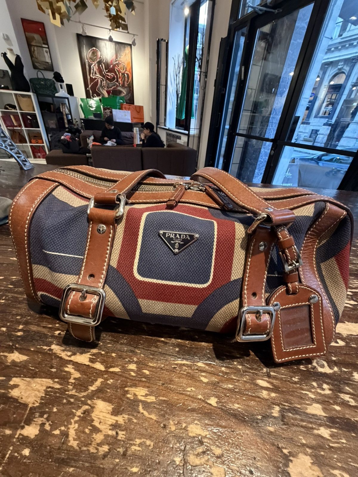 Prada Prada Geometric Canvas & Leather Doctor Bag ✨ Size ONE SIZE - 5 Thumbnail