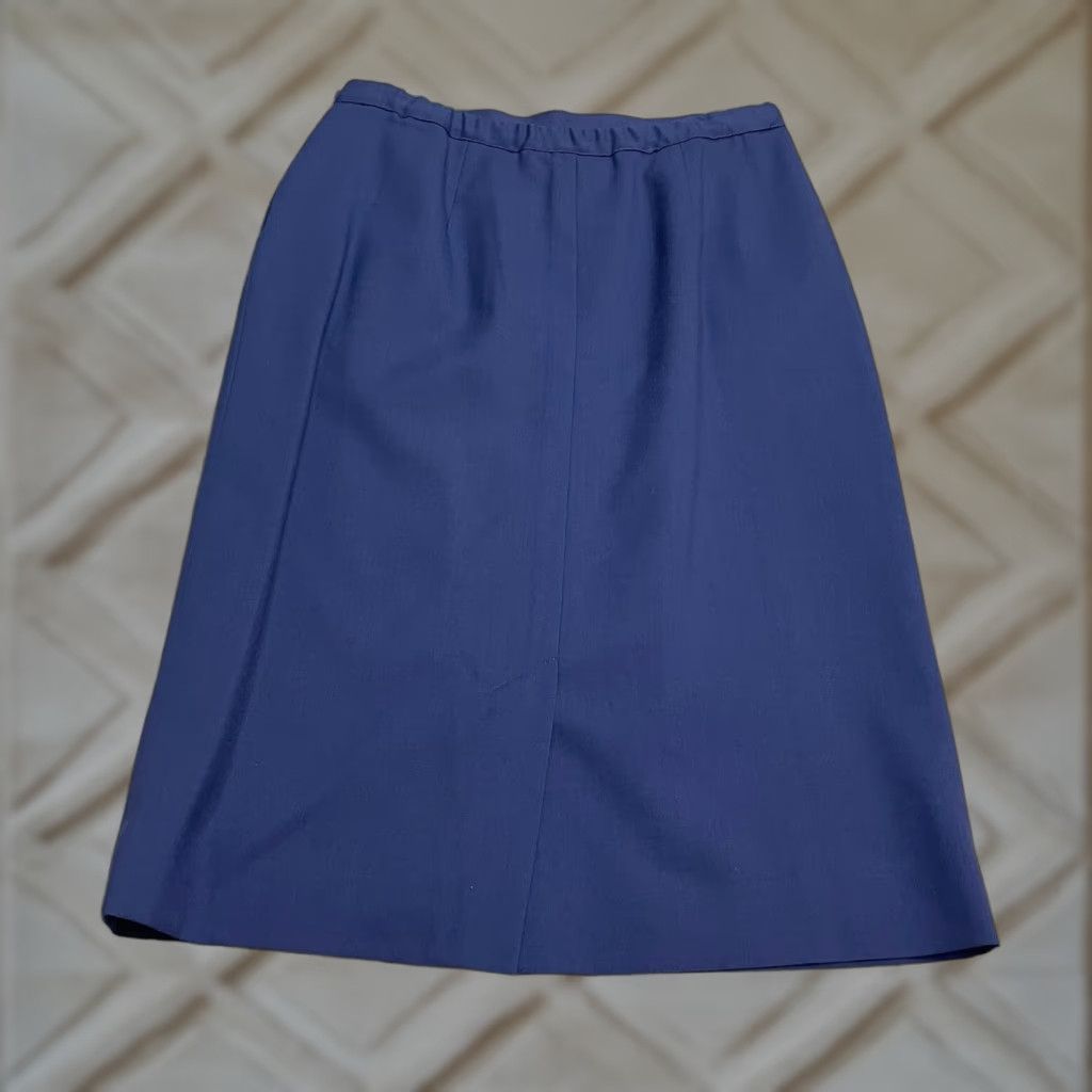 Pendleton Pendleton Wool Midi Pencil Skirt Womens 12 Blue Pockets Line Business Work Size 34" / US 12 / IT 48 - 1 Thumbnail