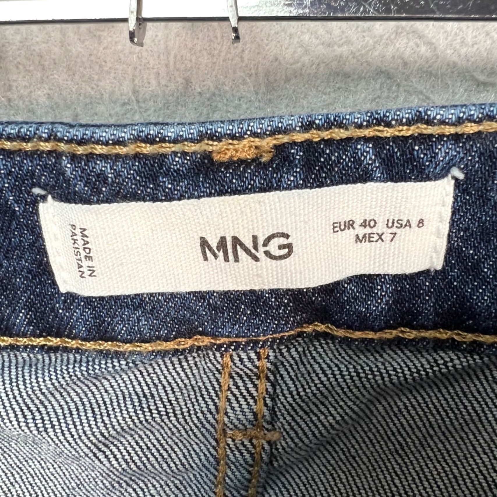 Mango Mango Jeans Women's 8 Mom High-Waist Blue Cotton Denim 5-Pocket Design Regular Size 30" / US 8 / IT 44 - 3 Thumbnail