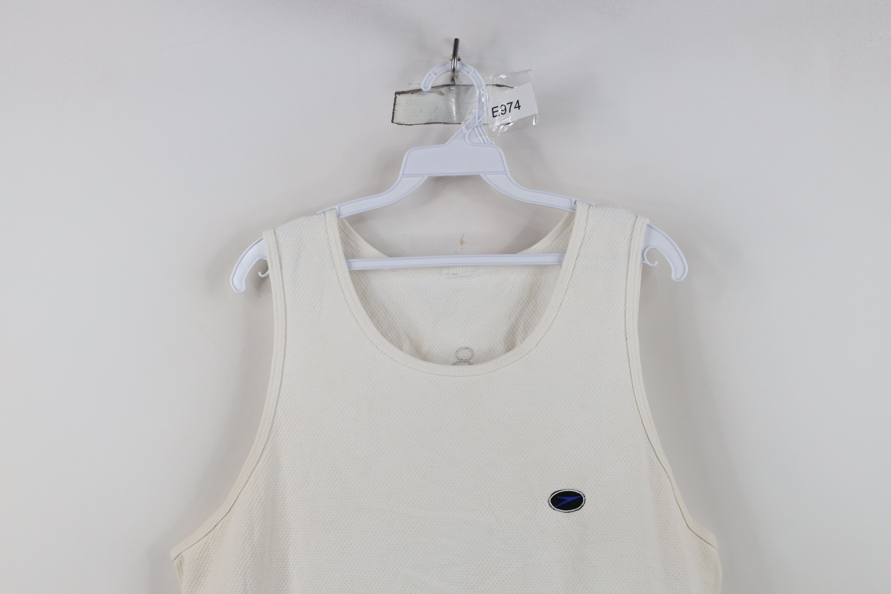 Speedo Vintage Y2K 2000 Speedo Thermal Knit Tank Top T-Shirt White Size US L / EU 52-54 / 3 - 2 Thumbnail