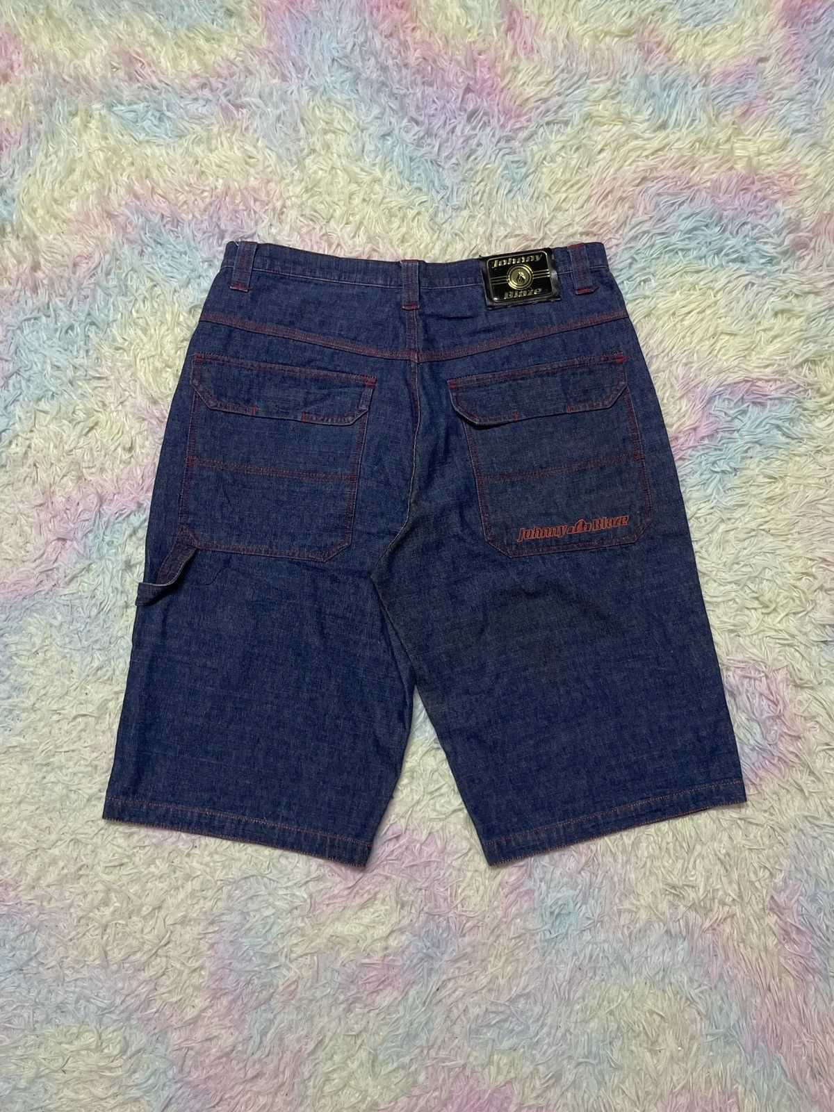 Vintage × Wu-Tang Clan 💥Hearing offer💥Vintage Y2k Jonny blaze denim jorts pants Size US 36 / EU 52 - 2 Thumbnail