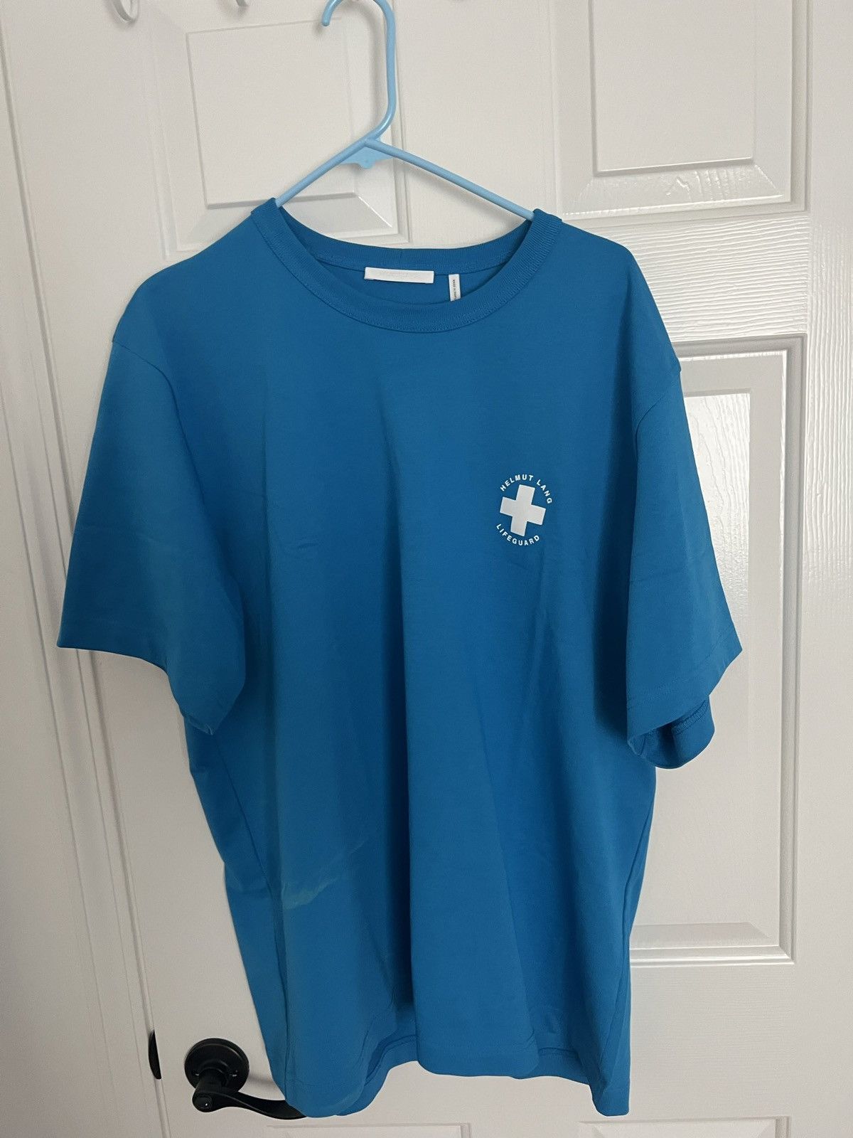 image of Helmut Lang Lifeguard Shirt in Blue, Men's (Size XL)