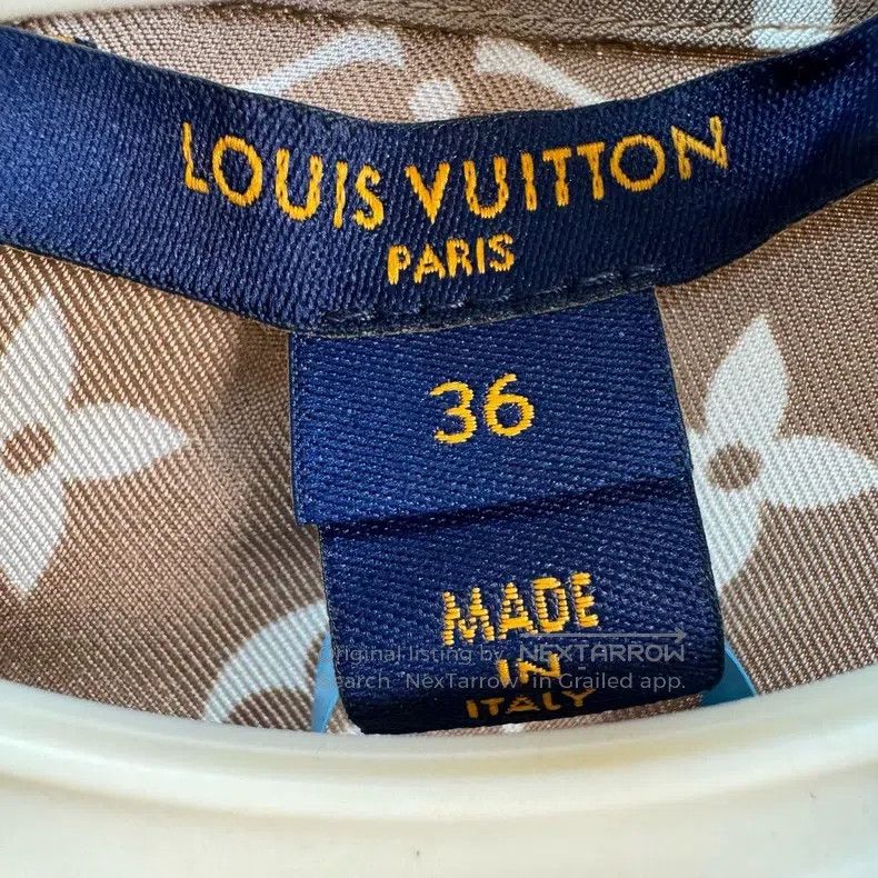 Louis Vuitton Louis Vuitton SS23 Silk presbyopic full logo shirt Size XS / US 0-2 / IT 36-38 - 2 Thumbnail