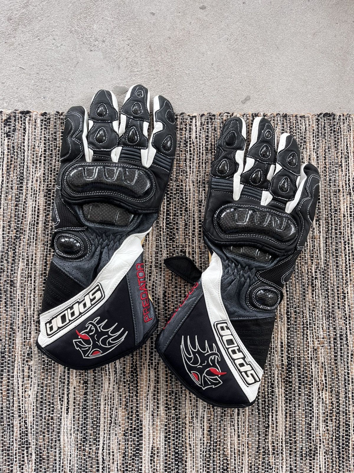 Other Vintage Spada Leather Motorcycle Gloves Carbon Inserts Y2K Size ONE SIZE - 5 Thumbnail