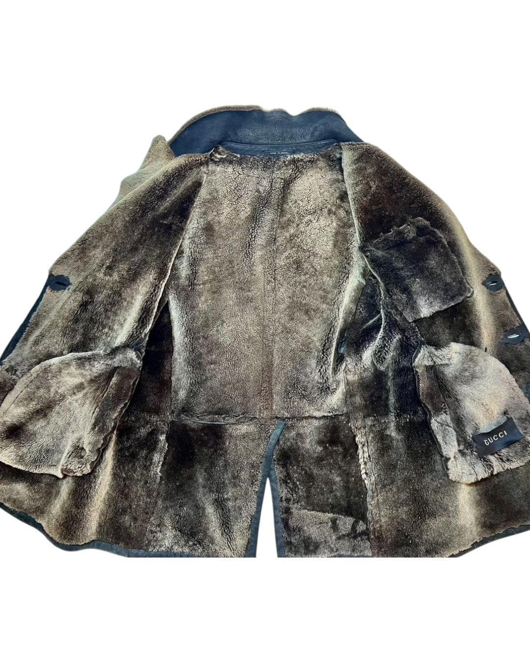 Gucci F/W 2002 SHEARLING SUEDE LEATHER HEAVY COAT BY TOM FORD Size US M / EU 48-50 / 2 - 2 Thumbnail