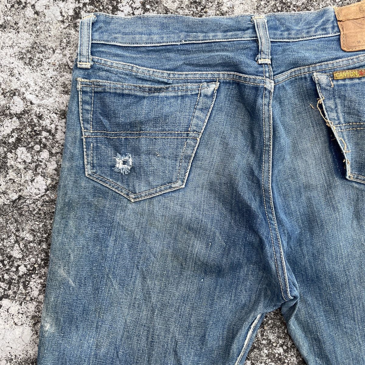 Vintage Canton Distressed Selvedge Denim Workwear Jeans