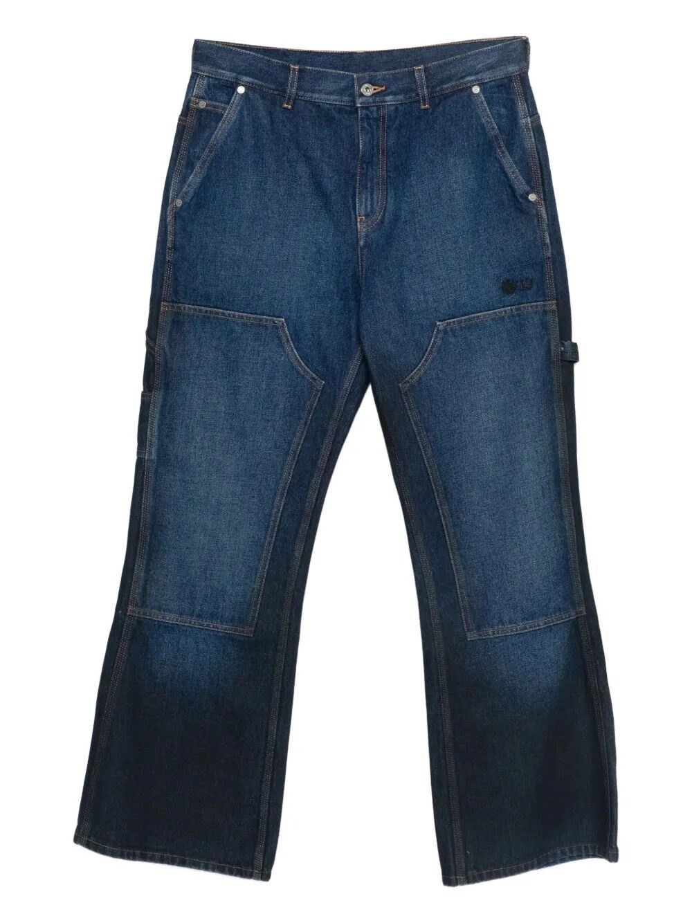 Off-White `Gothic Ow` Flare Carpenter Jeans Size US 31 - 1 Thumbnail