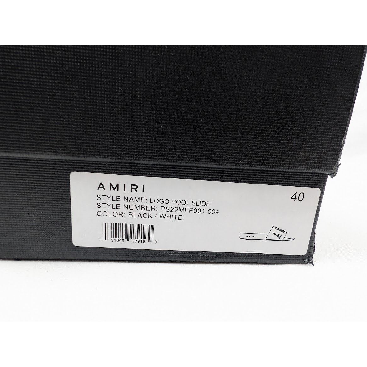 Amiri o1rshd1 Logo Pool Slide Slipper in Black/White Size US 7 / EU 40 - 20 Thumbnail