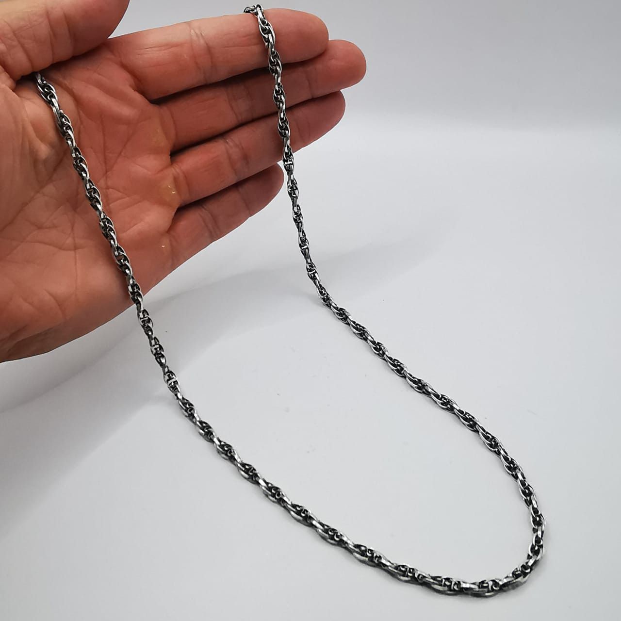 Sterling Silver Vintage Jewelry Chain, 925 Sterling Silver, Signed 25,77g Size ONE SIZE - 4 Thumbnail