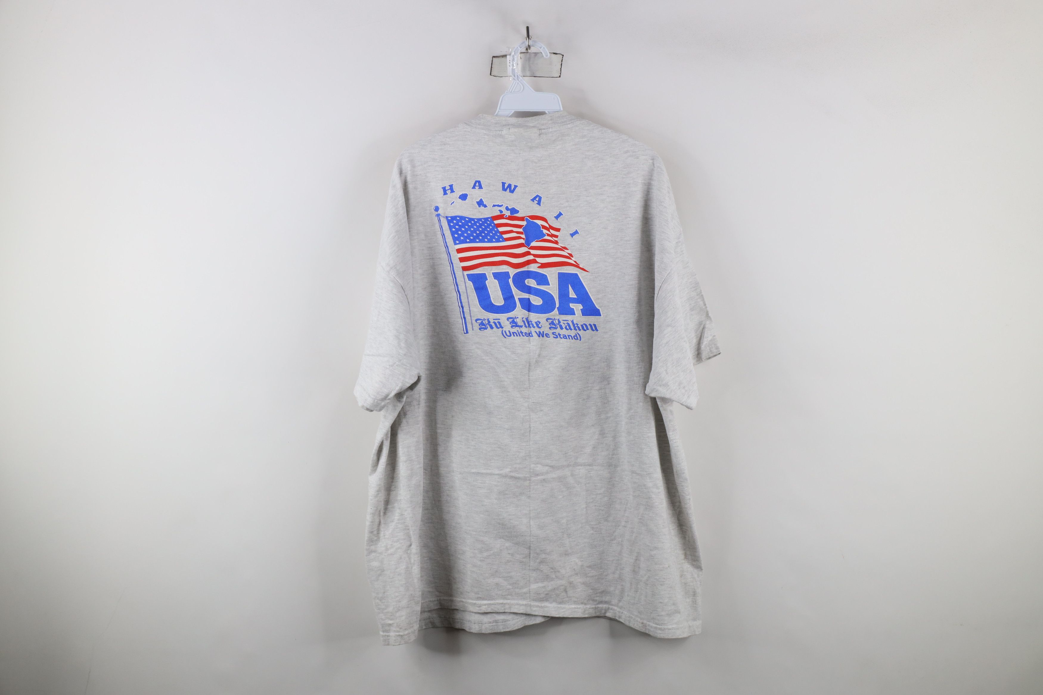Vintage Vintage 90s United We Stand Hawaii Short Sleeve T-Shirt Size US XXL / EU 58 / 5 - 11 Thumbnail