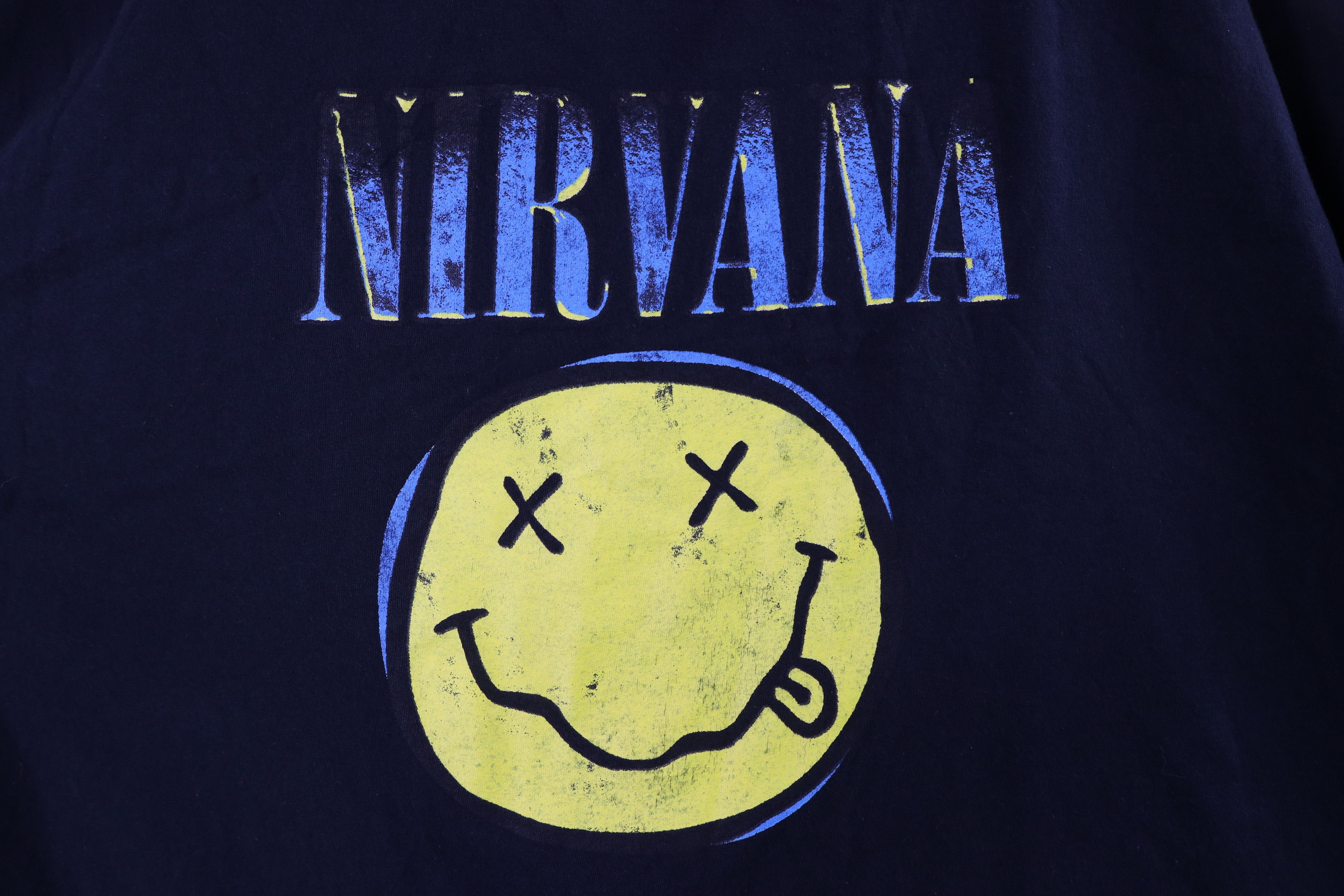 Vintage Retro Spell Out Nirvana Band Short Sleeve T-Shirt Black Size US XXL / EU 58 / 5 - 4 Thumbnail
