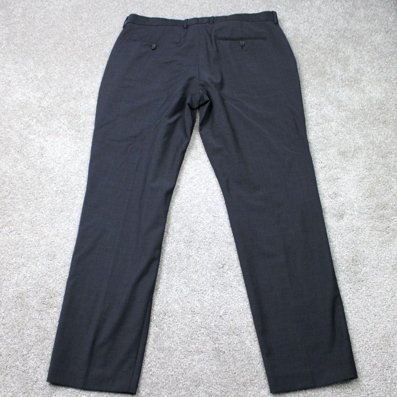 J.Crew J. Crew Pants Mens 36x32 Black Bowery Slim Flat Front Wool Blend Stretch Lined Size US 36 / EU 52 - 5 Thumbnail