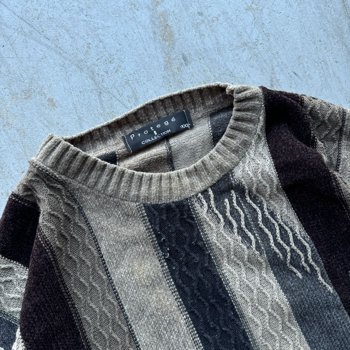 Coogi × Cotton Traders × Vintage Vintage 90s Coogi Style Knit Brown Beige Sweater Sz XXL Size US XXL / EU 58 / 5 - 3 Thumbnail