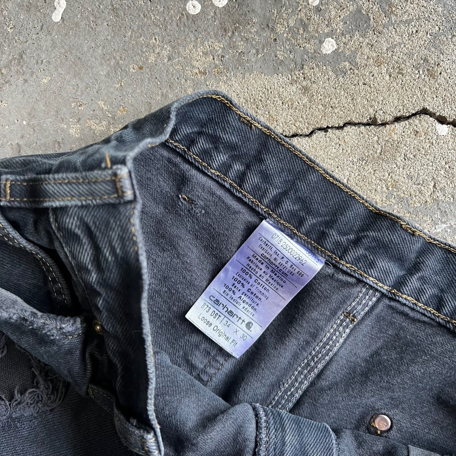 Carhartt × Vintage Carhartt denim black double knee work wear carpenter pants Size US 31 - 7 Thumbnail