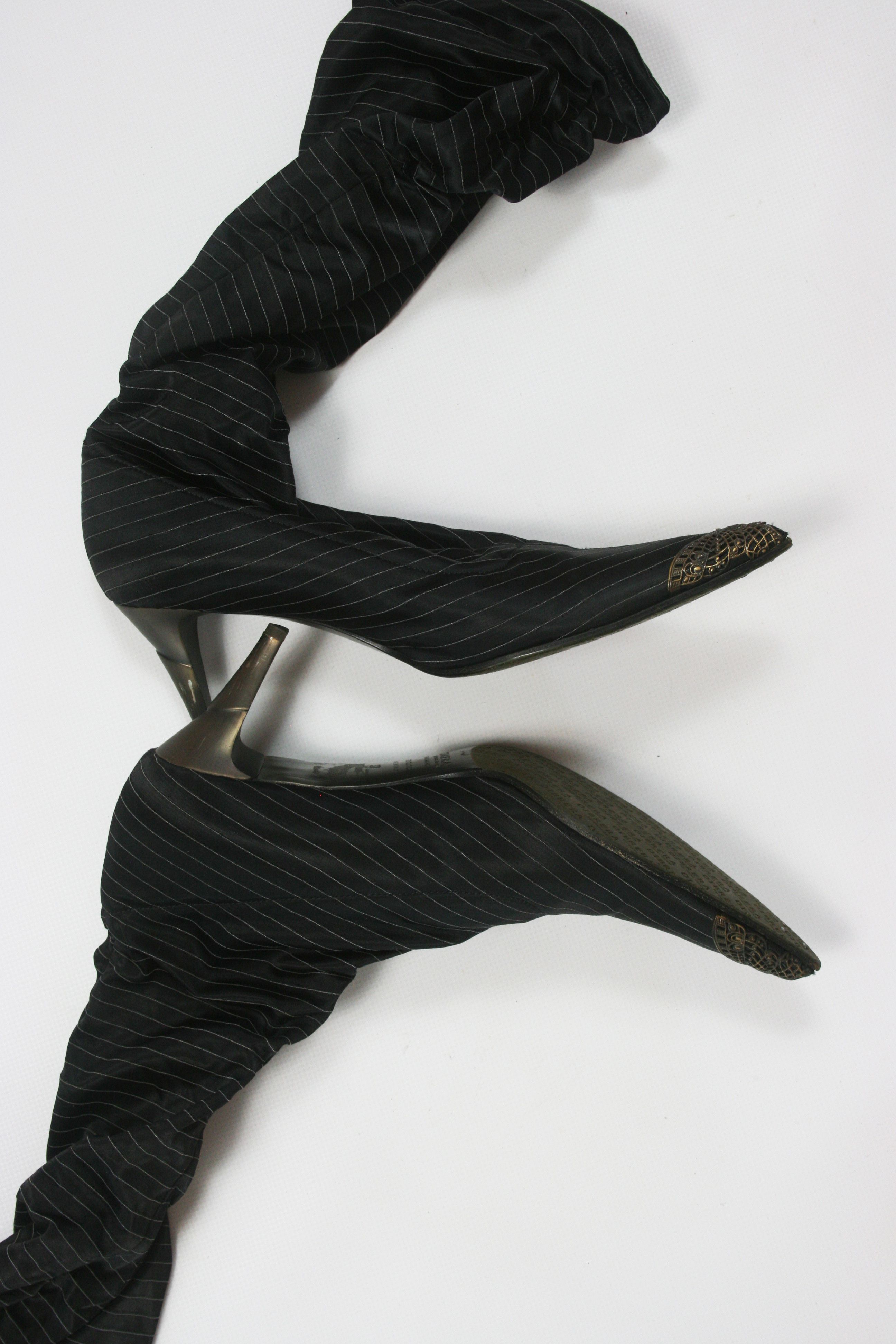 Other Dibrera By Paolo Zanoli Y2K Butterfly Stretch Heeled Boots Size US 7 / IT 37 - 2 Thumbnail