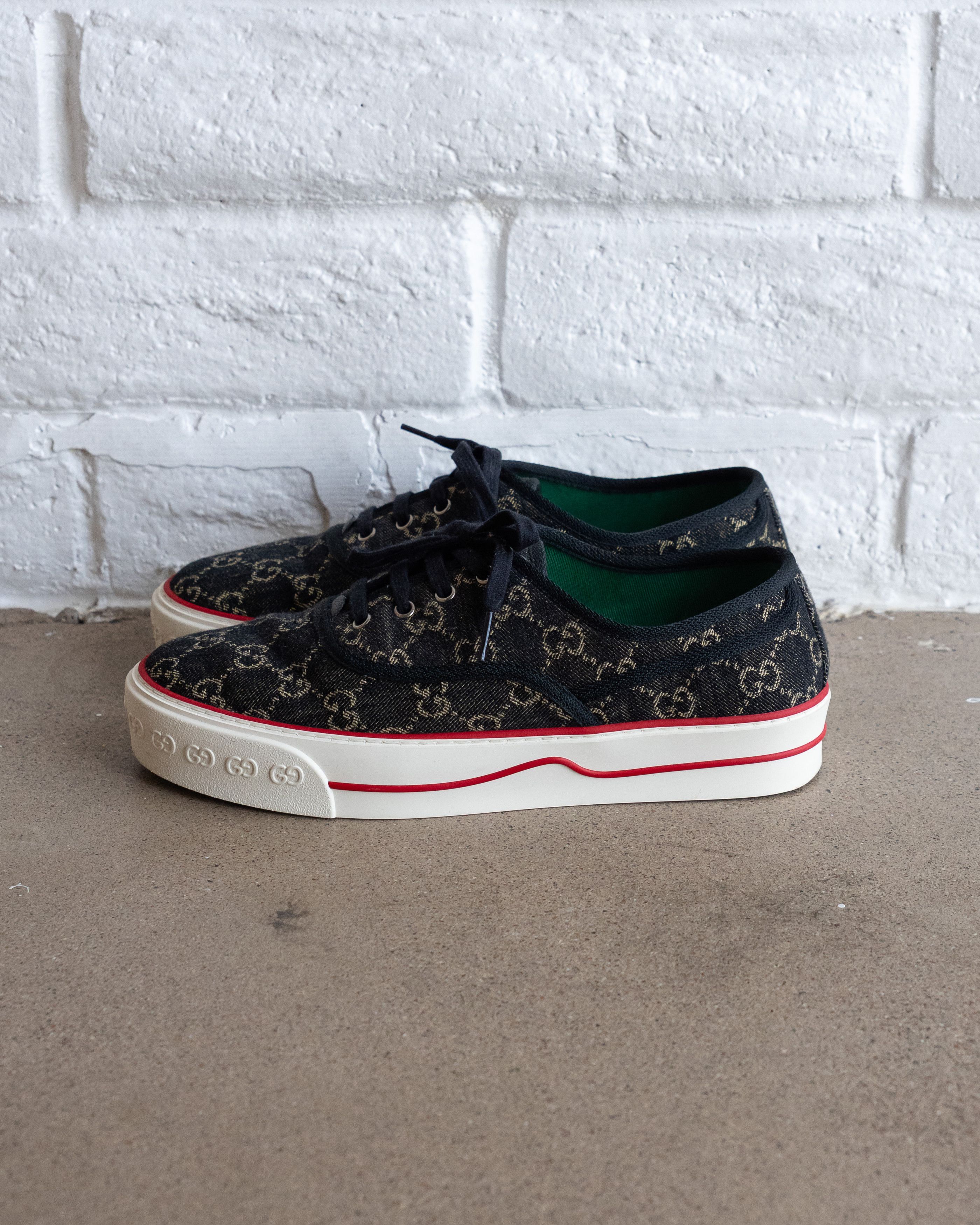 Gucci Gucci Tennis 1977 Sneaker Canvas GG Monogram Black Denim 9.5 Size US 9.5 / EU 42-43 - 1 Thumbnail