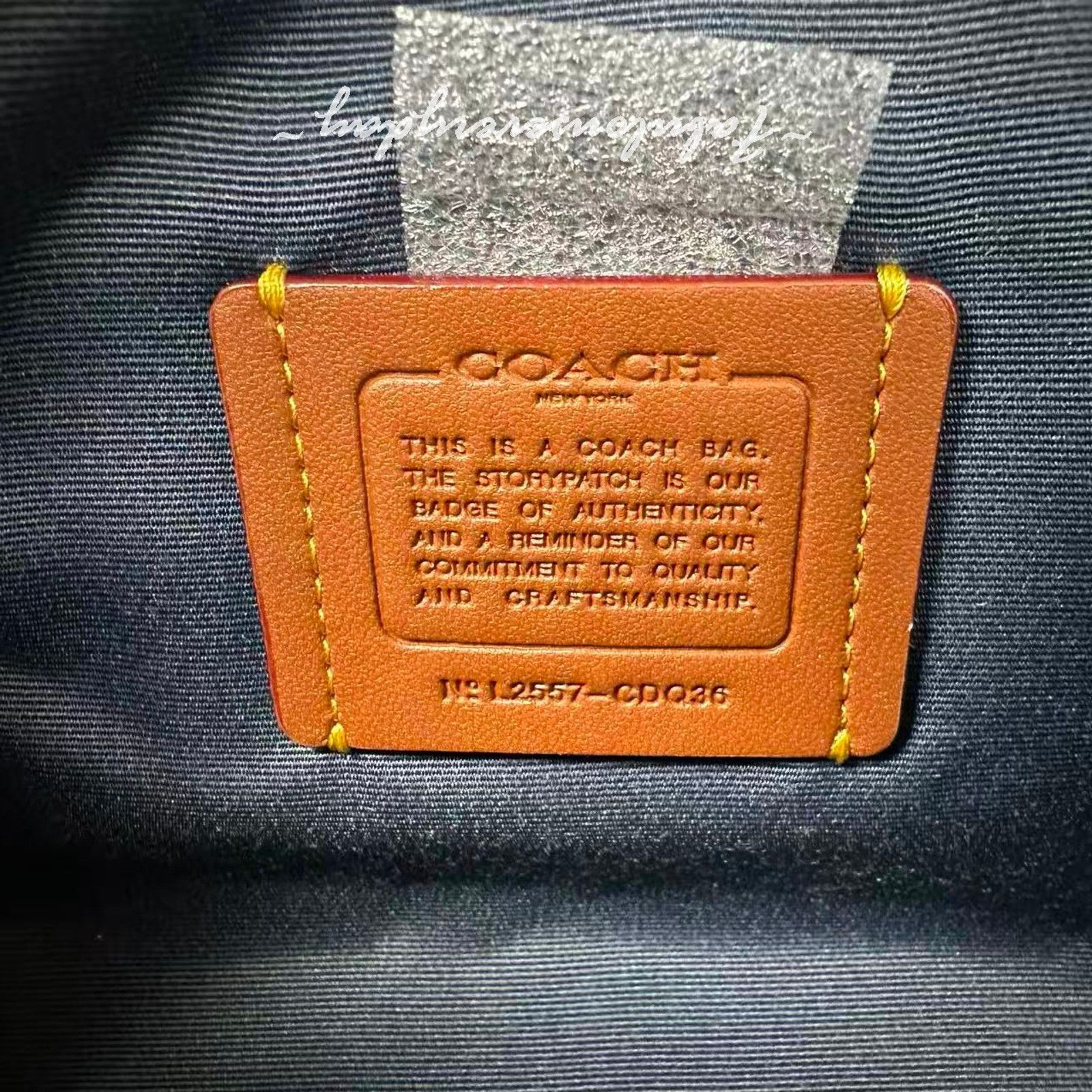 Coach Coach Mini Rowan Crossbody Signature Denim Gold/Indigo Blue Size ONE SIZE - 7 Thumbnail