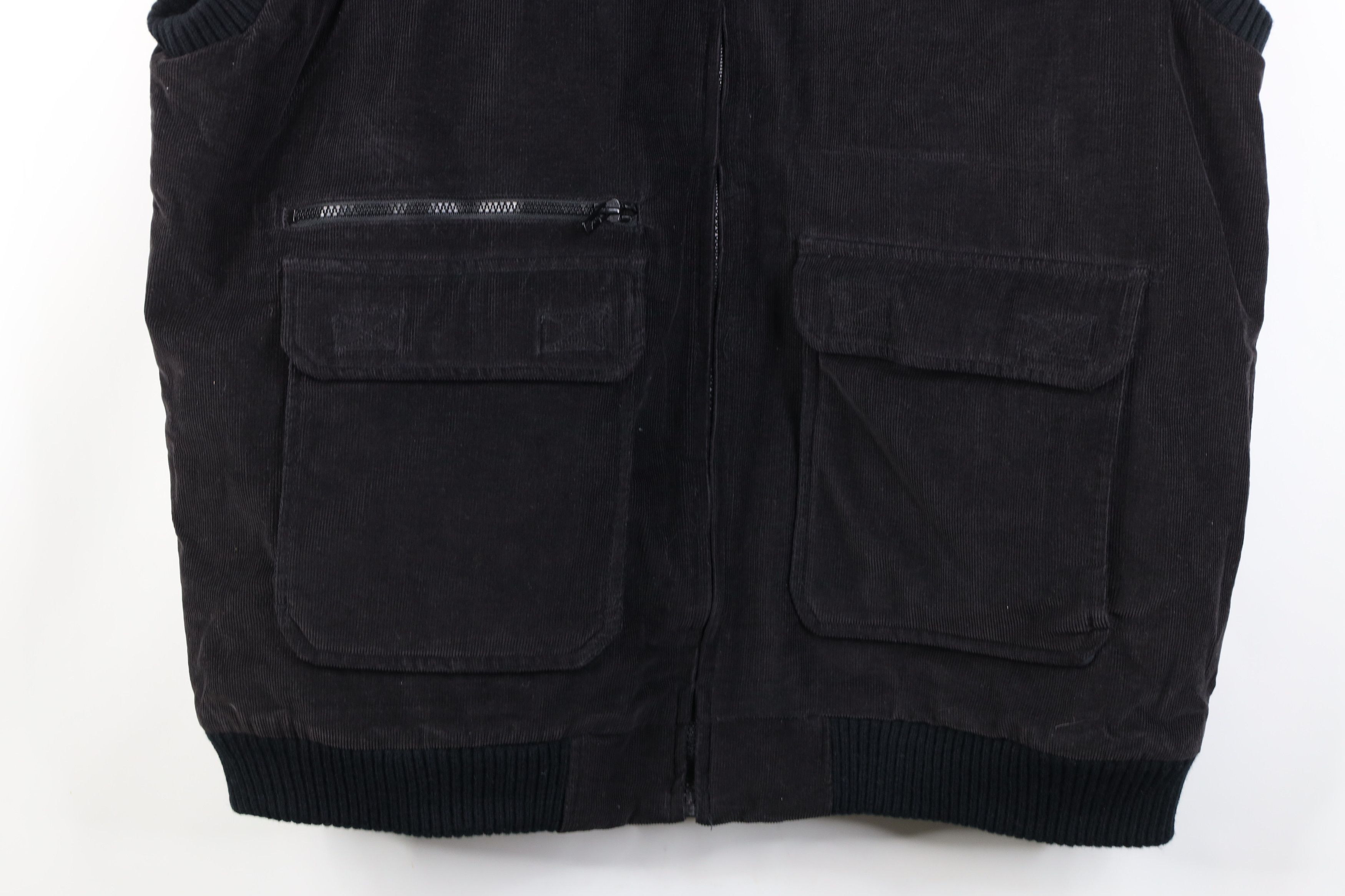 Vintage Vintage 70s Streetwear Quilted Corduroy Vest Jacket Black Size US XL / EU 56 / 4 - 3 Thumbnail